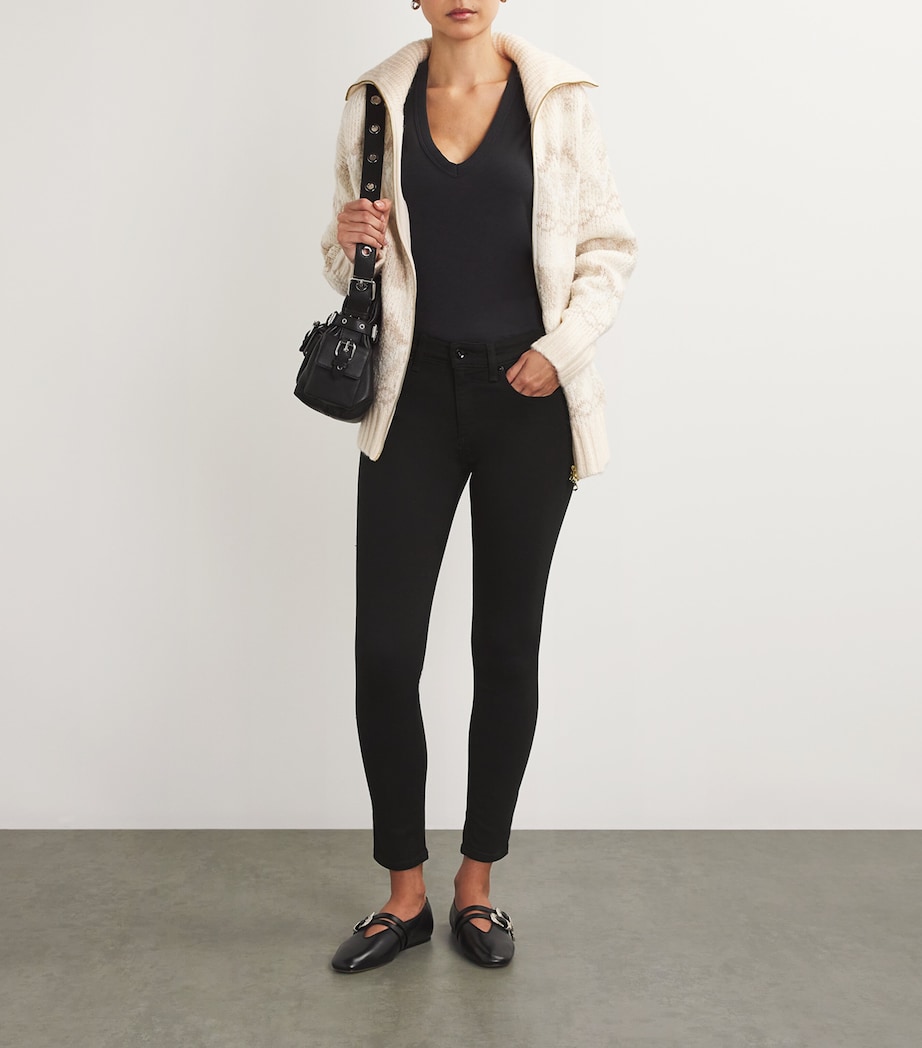 Cate Mid-Rise Skinny Jeans BLACK Image 4