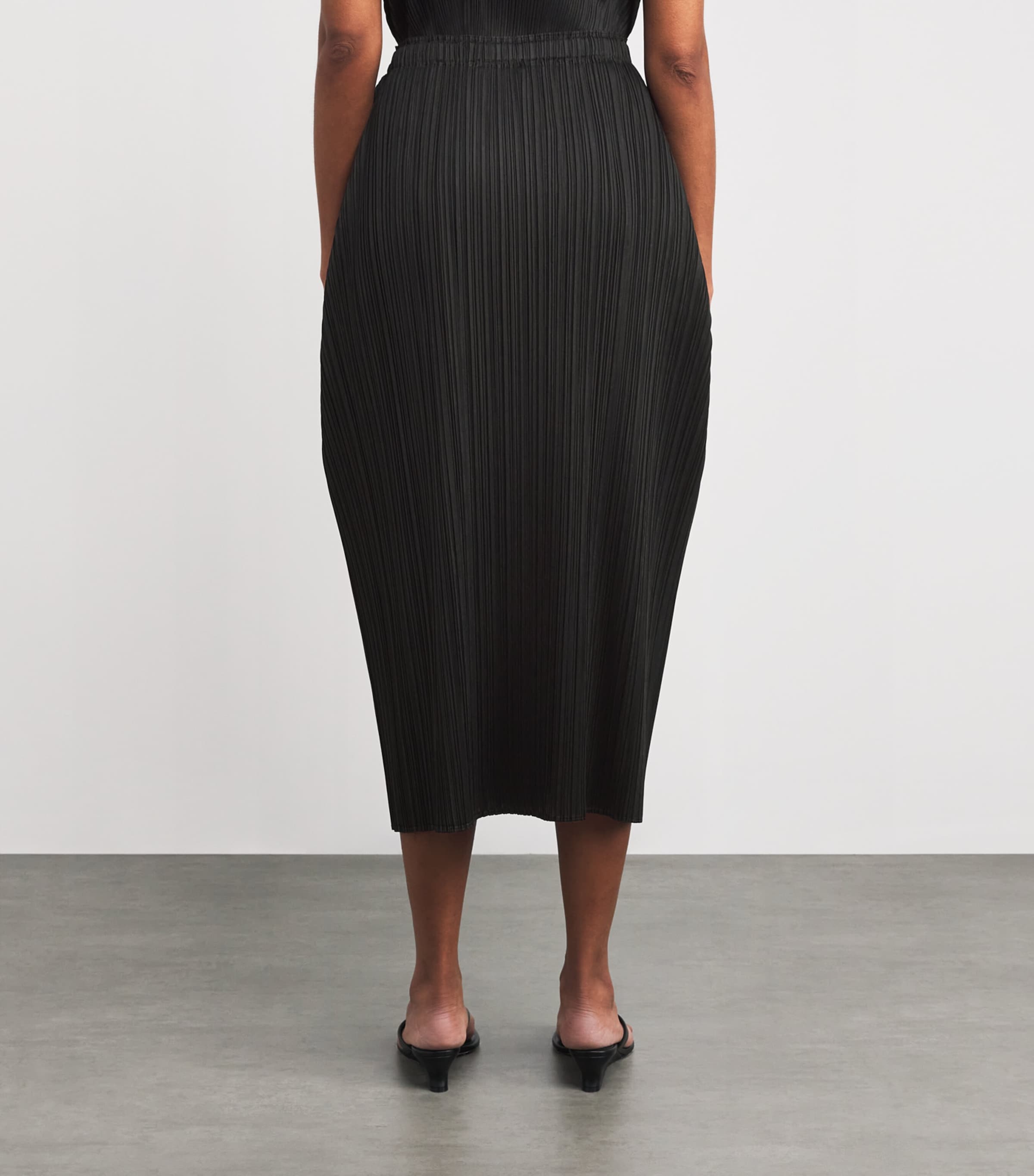 Pleats Please Issey Miyake Black Lamp Shade Midi Skirt | Harrods AE