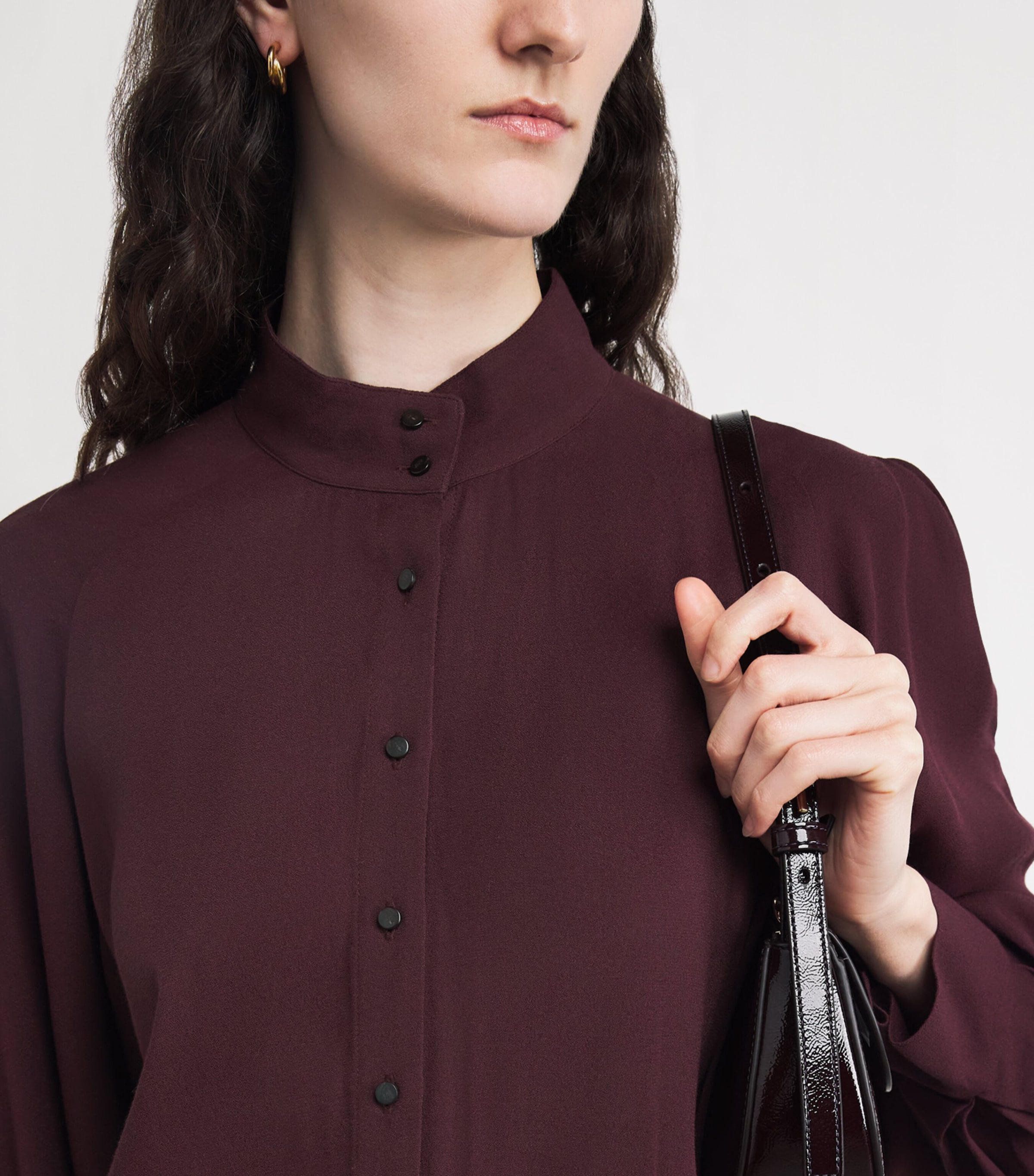 Crepe Shirt Dress 701OXB Image 4