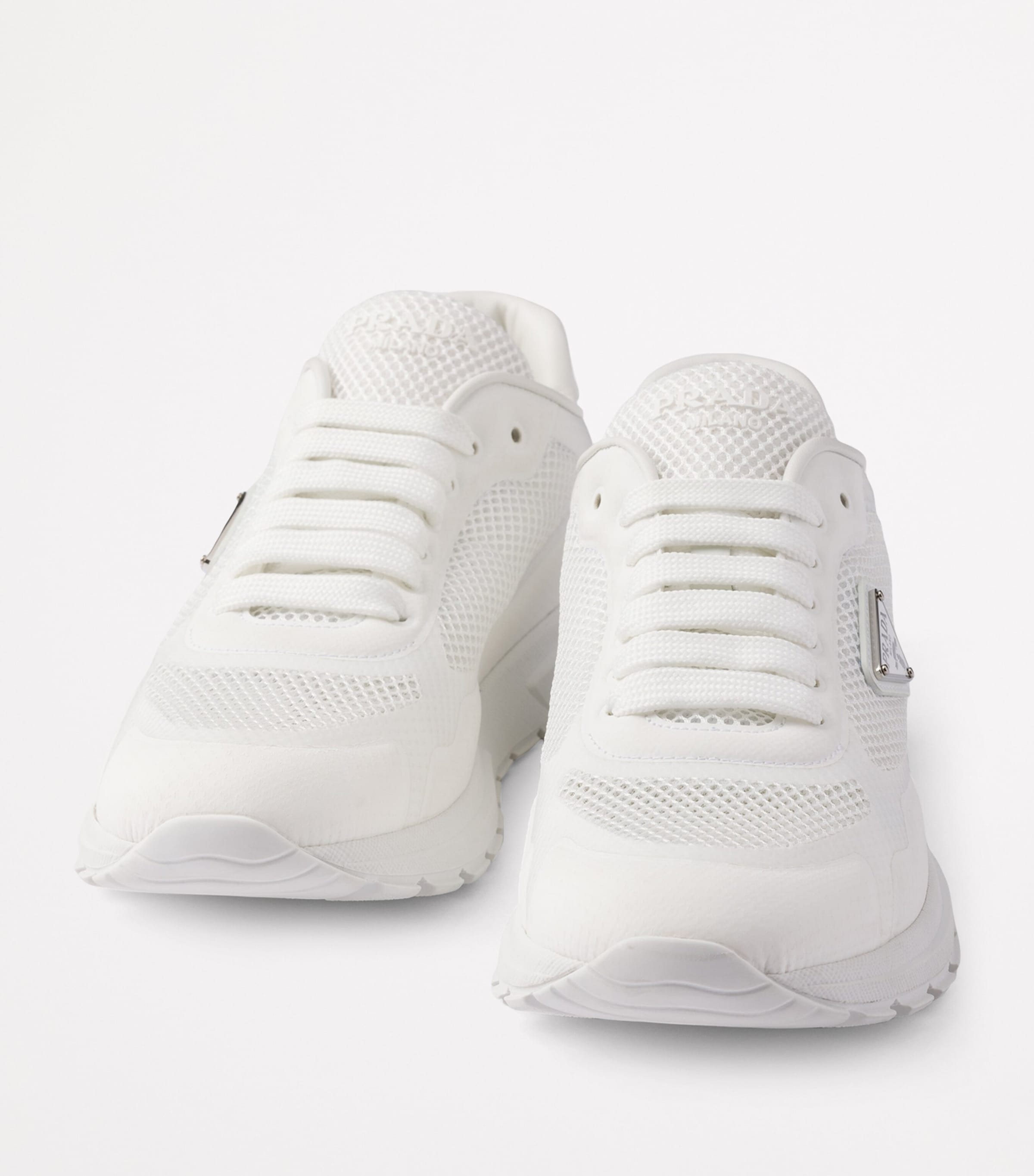 Prada White Prax 2.0 Low-Top Sneakers | Harrods UK