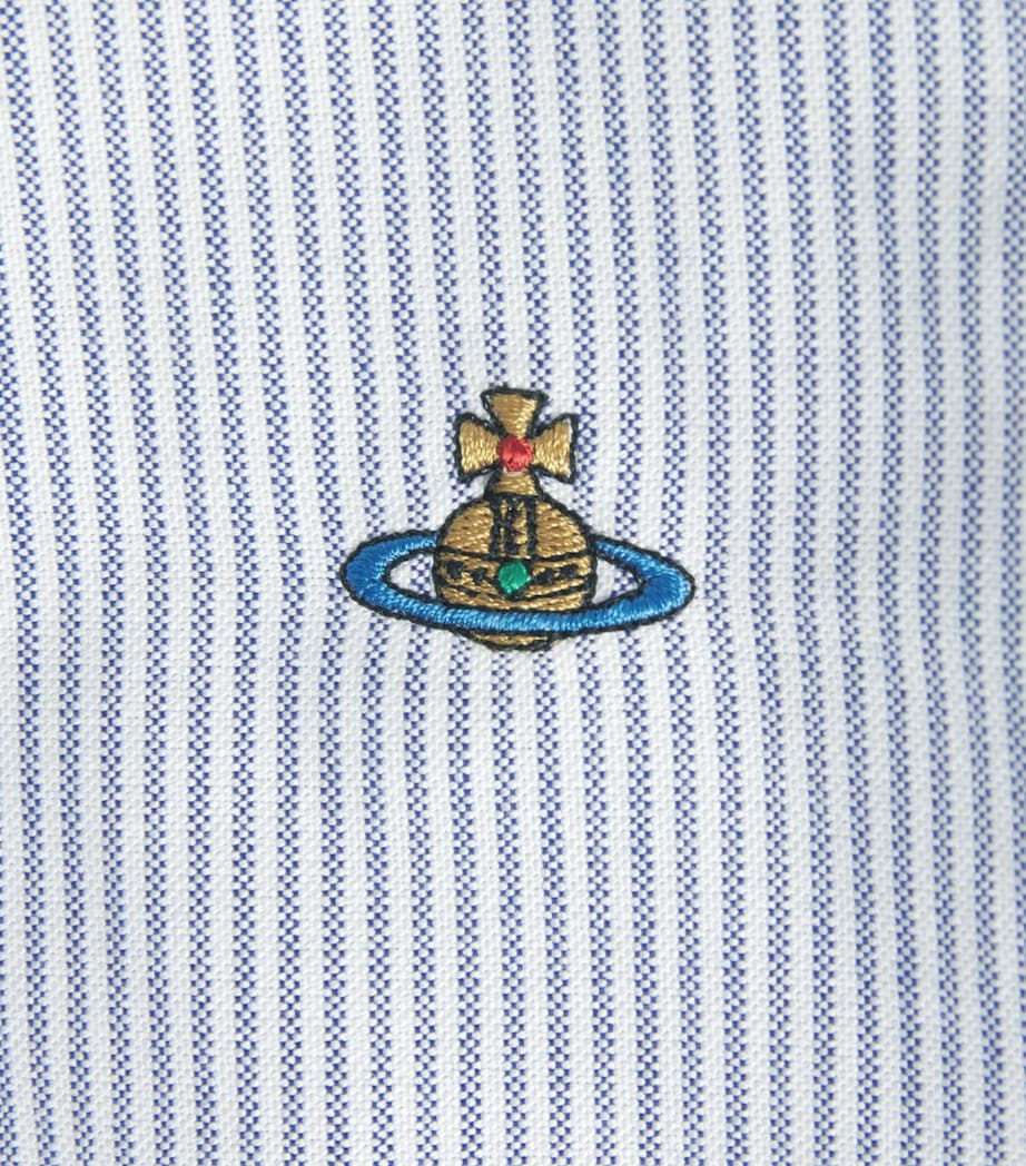 Vivienne Westwood Mens Organic Cotton Two-Button Krall Shirt Ink Stripe Image 6