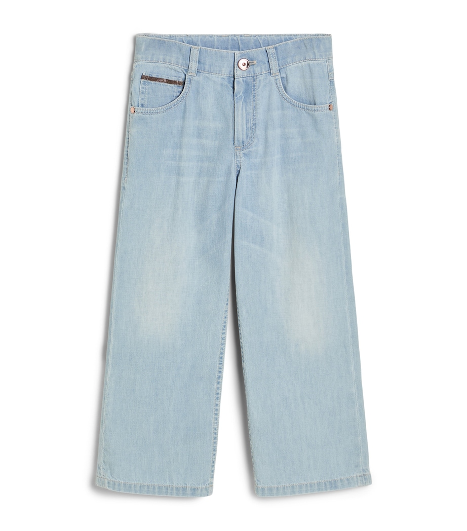 Brunello Cucinelli Kids Embellished Straight Jeans (4-6 Years) Image 1