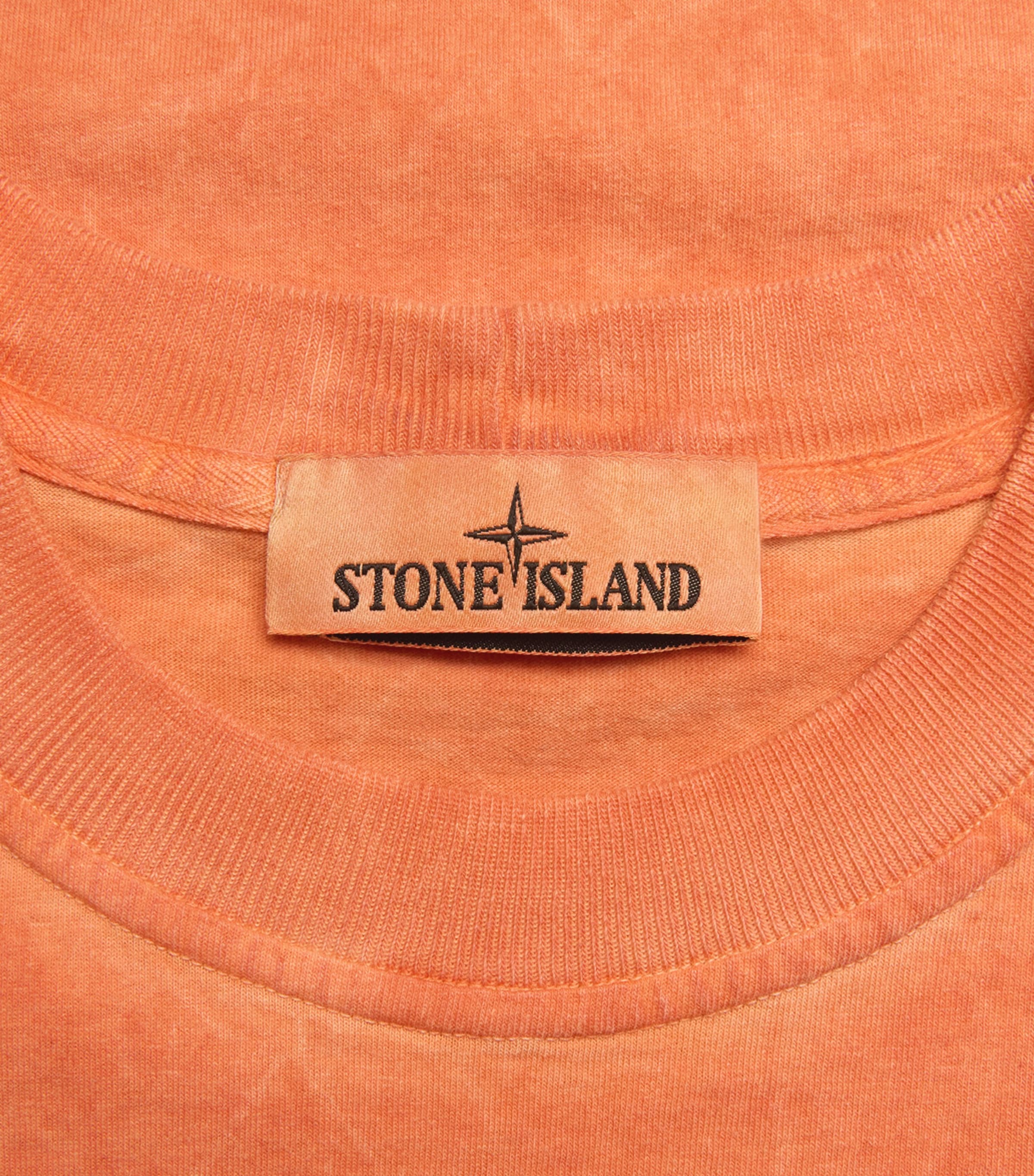 Stone Island Mens Cotton Uneven-Dye T-Shirt Image 6