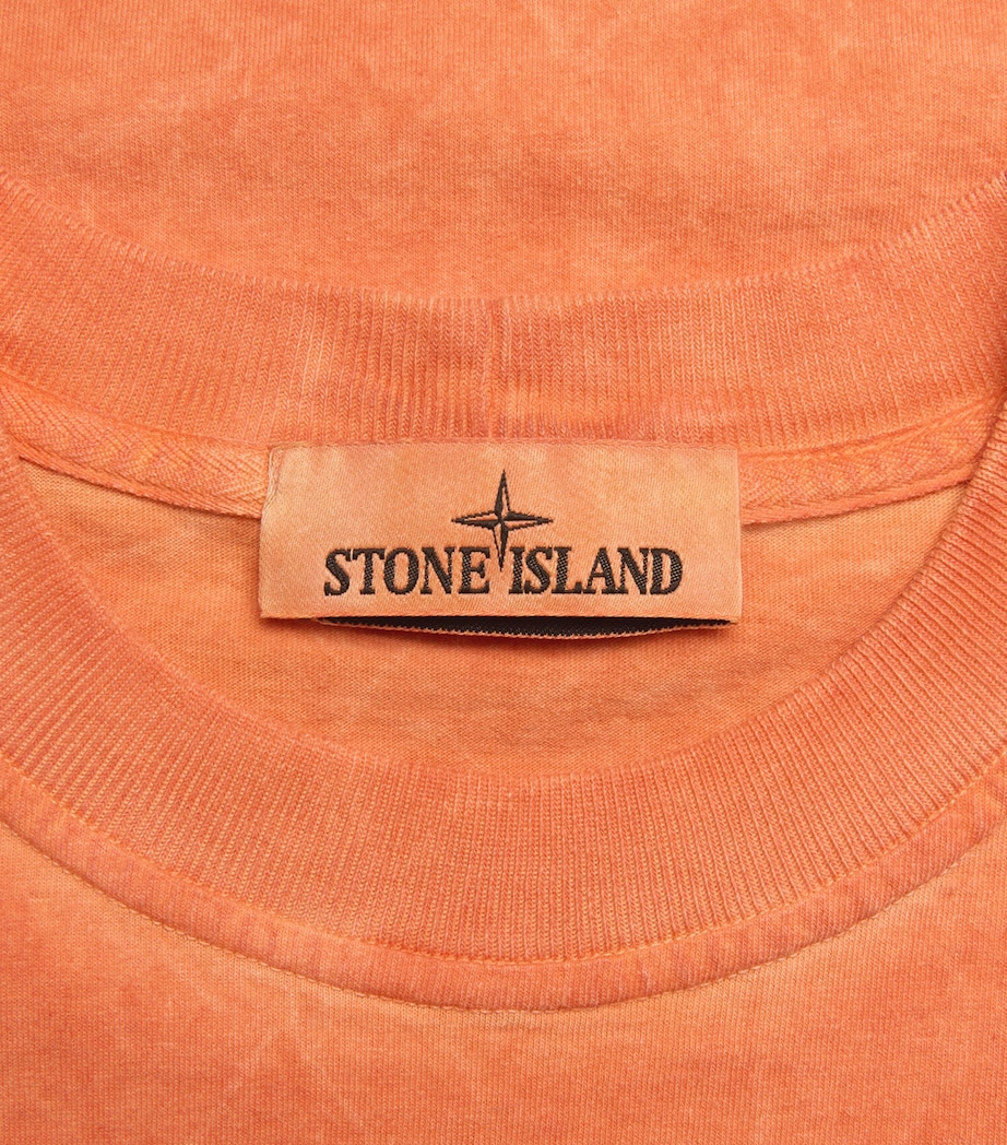 Stone Island Mens Cotton Uneven-Dye T-Shirt Image 6