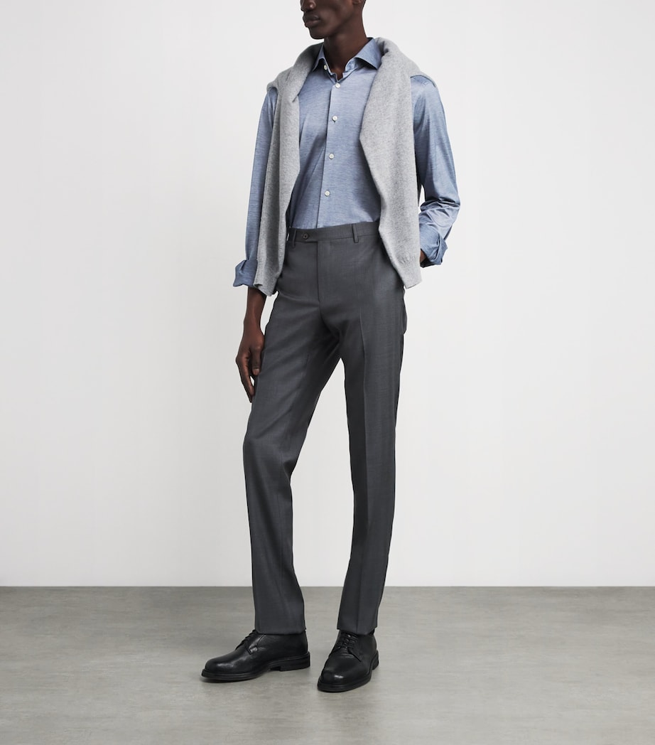 Cotton Filo di Scozia Shirt 26 DARK BLUE Image 2