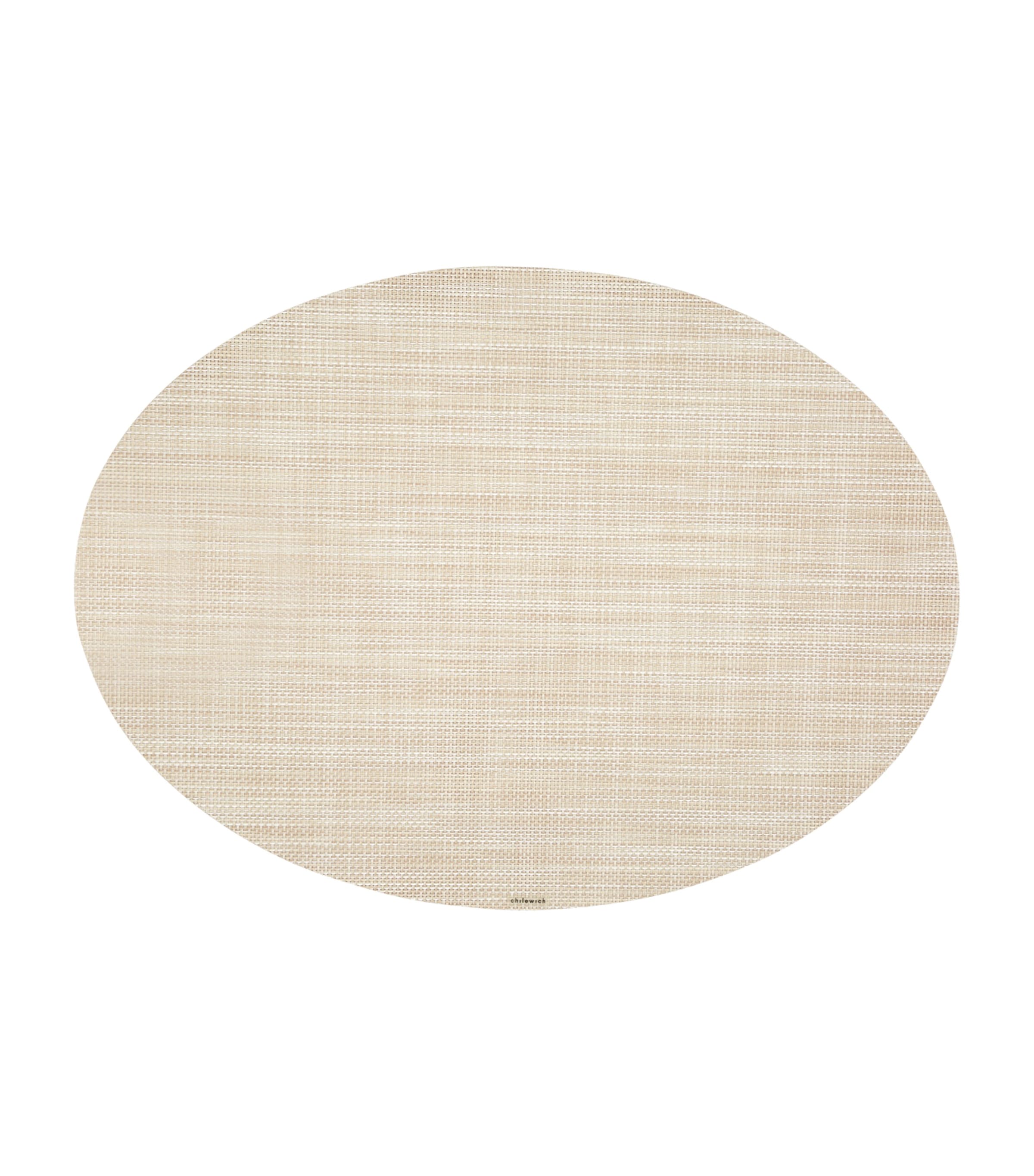 Chilewich Mini Basketweave Oval Placemat In Neutral
