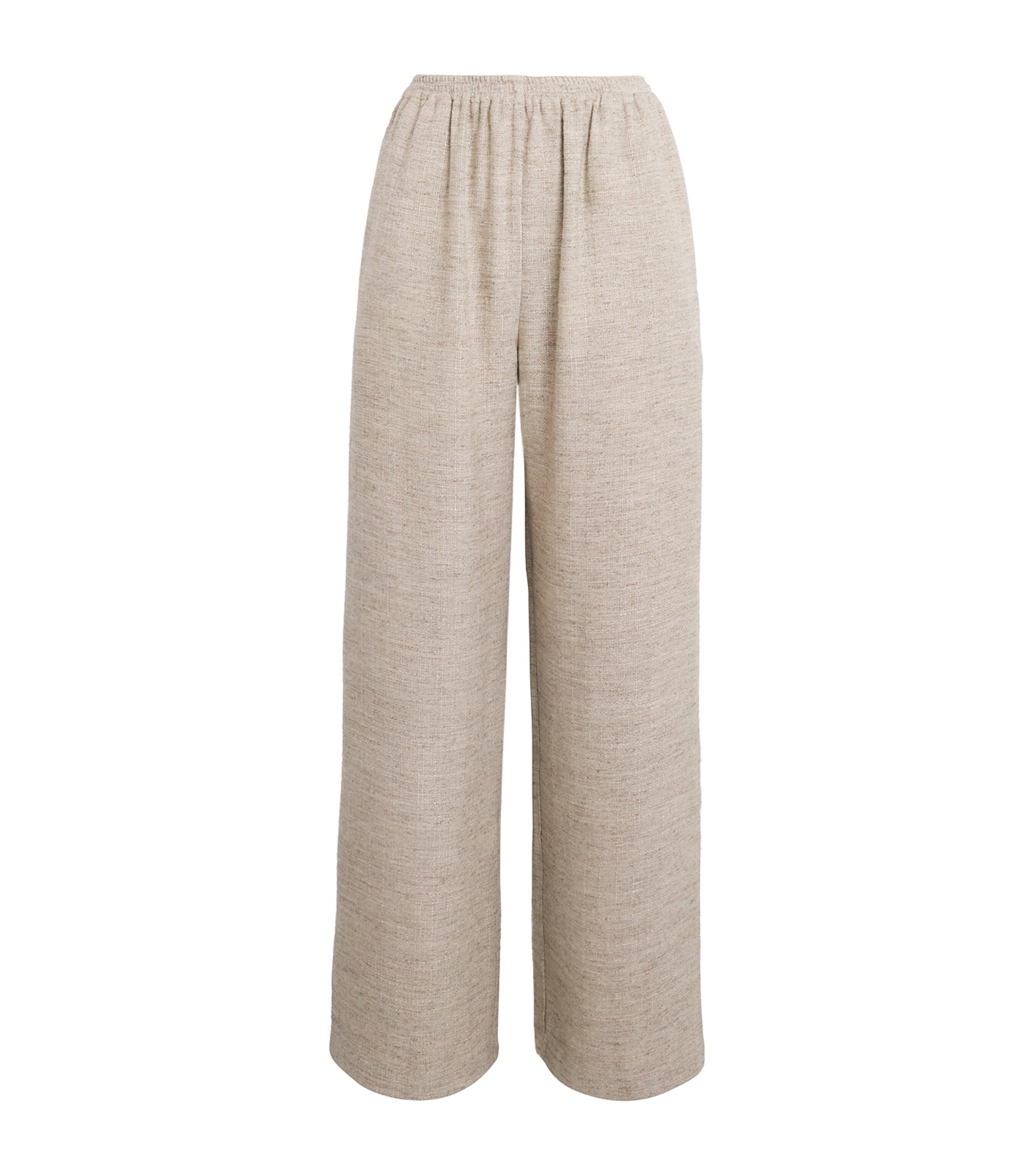 Eskandar Linen-blend Wide-leg Trousers In Neutral