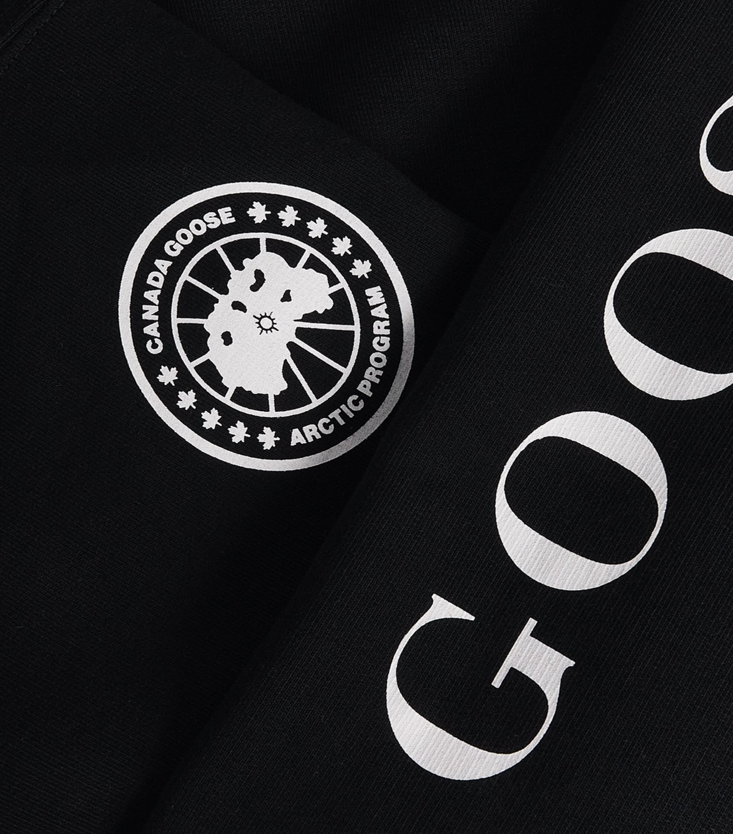 Canada Goose Mens Organic Cotton Graphic Rove Zip-Up Hoodie Black Image 5