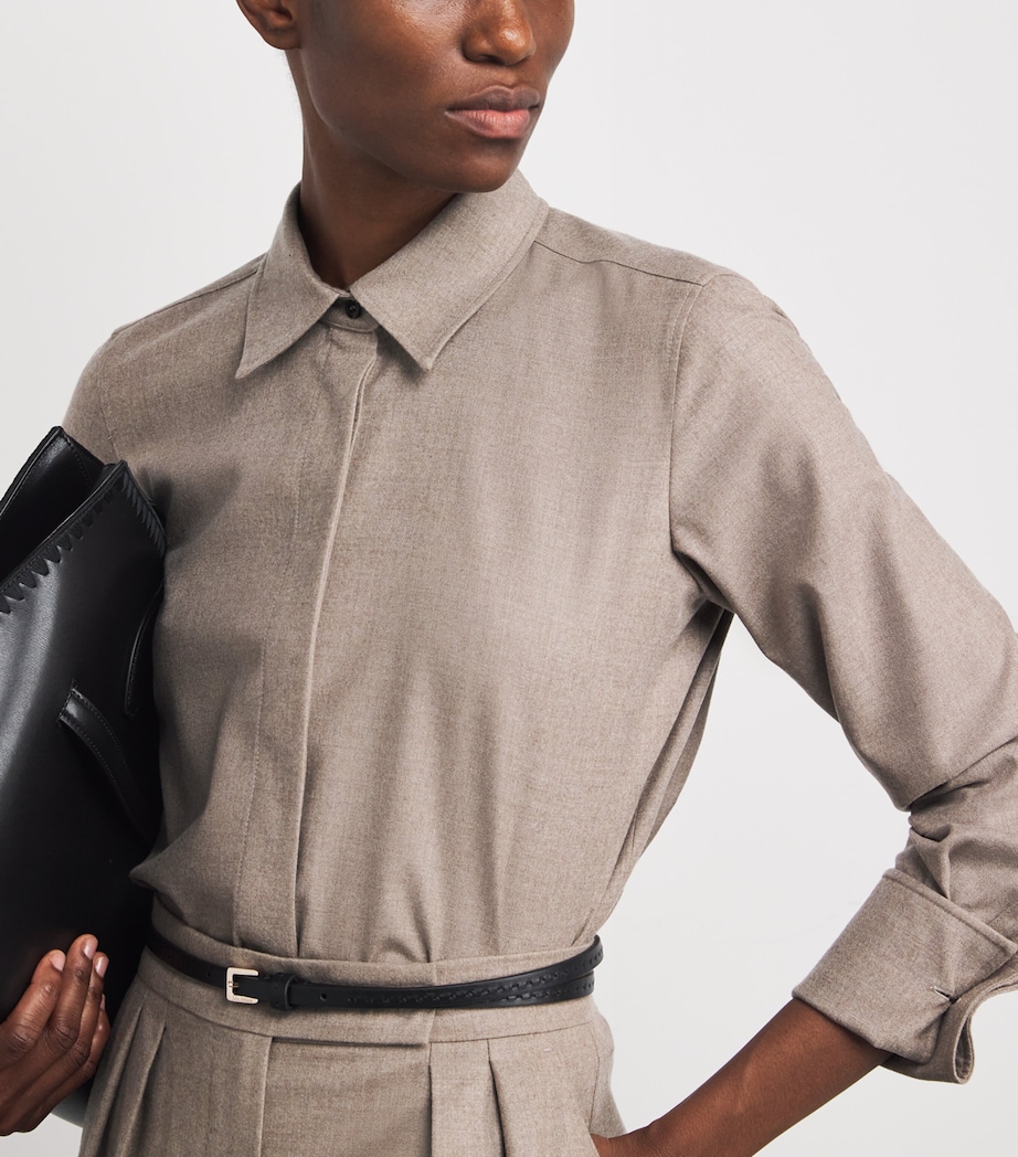 Stretch-Cashmere Foulé Shirt TURTLEDOVE Image 6