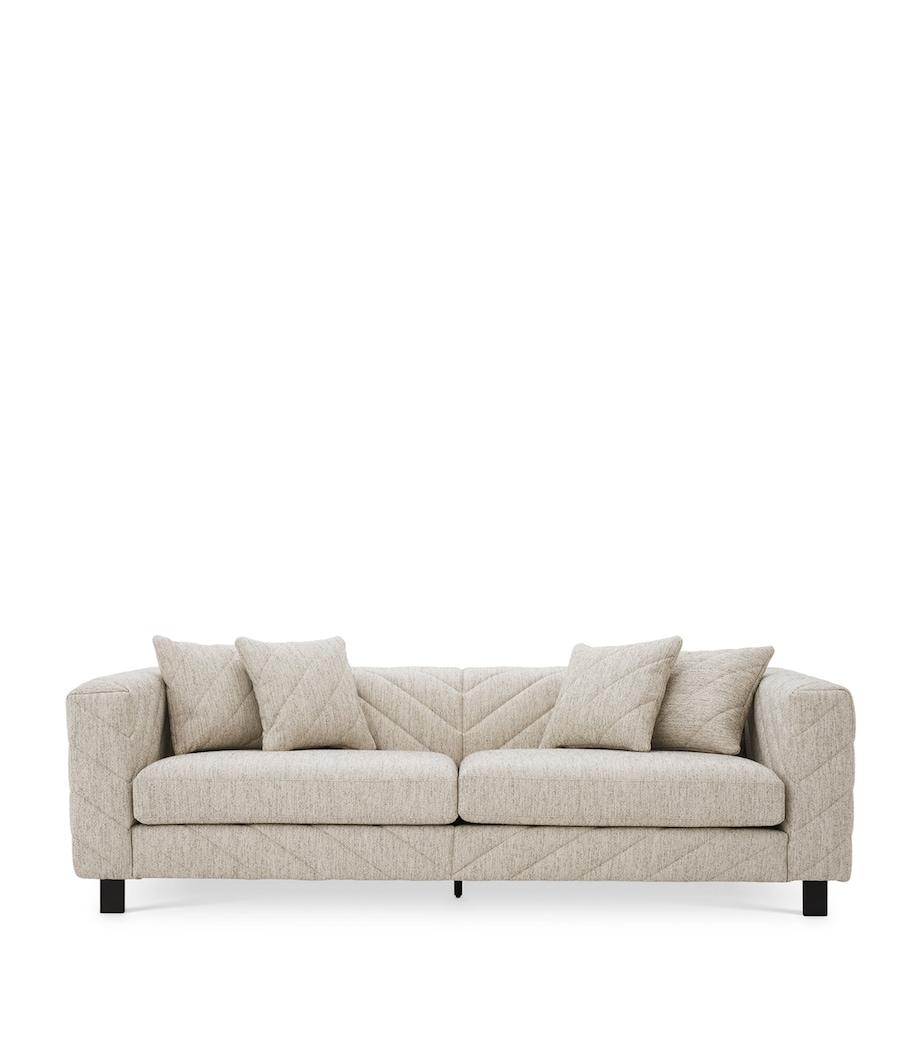 Quilted Avellino 3-Seater Sofa LIGHT GREY Image 1