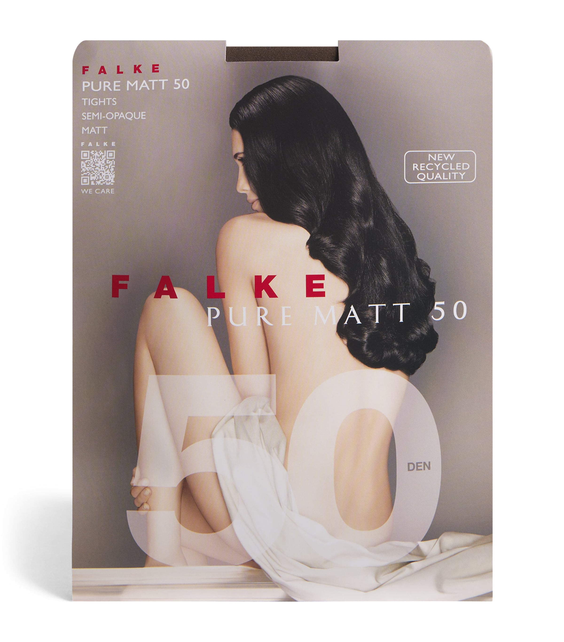 Falke Womens Pure Matt 50 Tights Chocolate Image 1