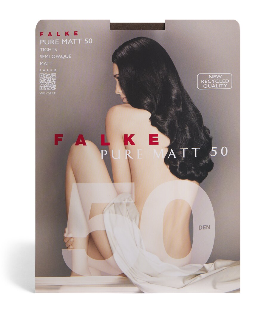 Falke Womens Pure Matt 50 Tights Chocolate Image 1