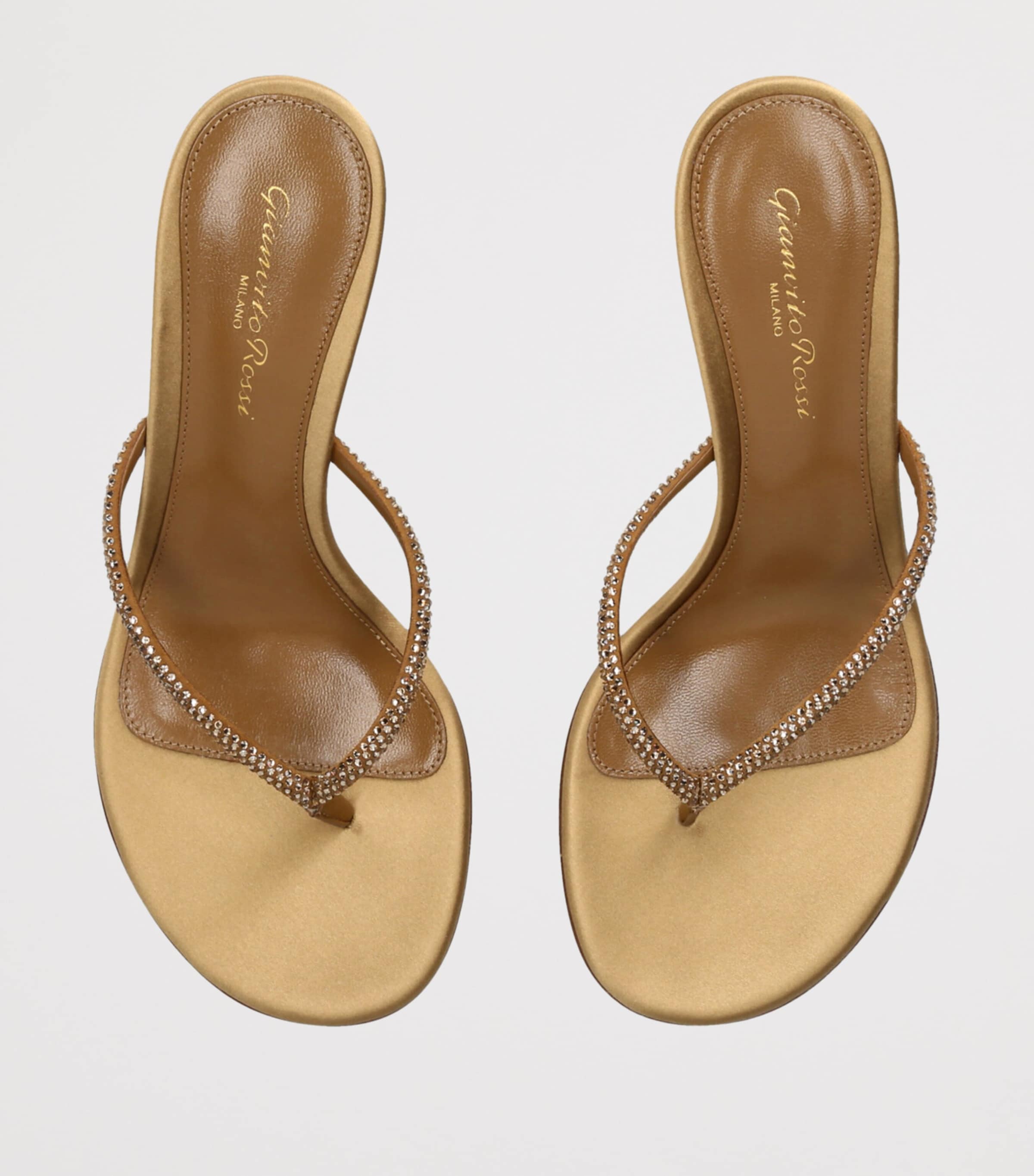Gianvito Rossi Suede Embellished India Heeled Sandals 70 Bronze Image 4
