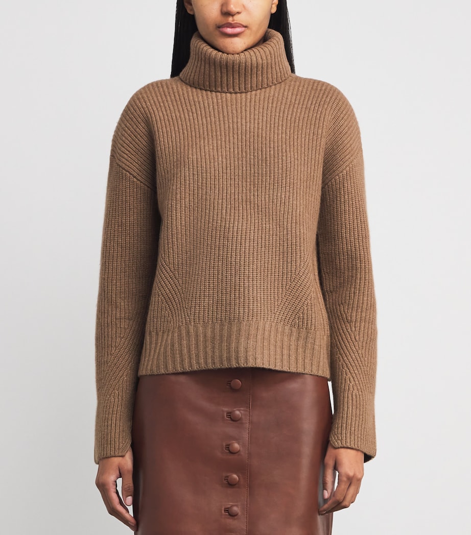Merino Wool-Cashmere Matilda Sweater DARK ACORN MELANGE Image 3