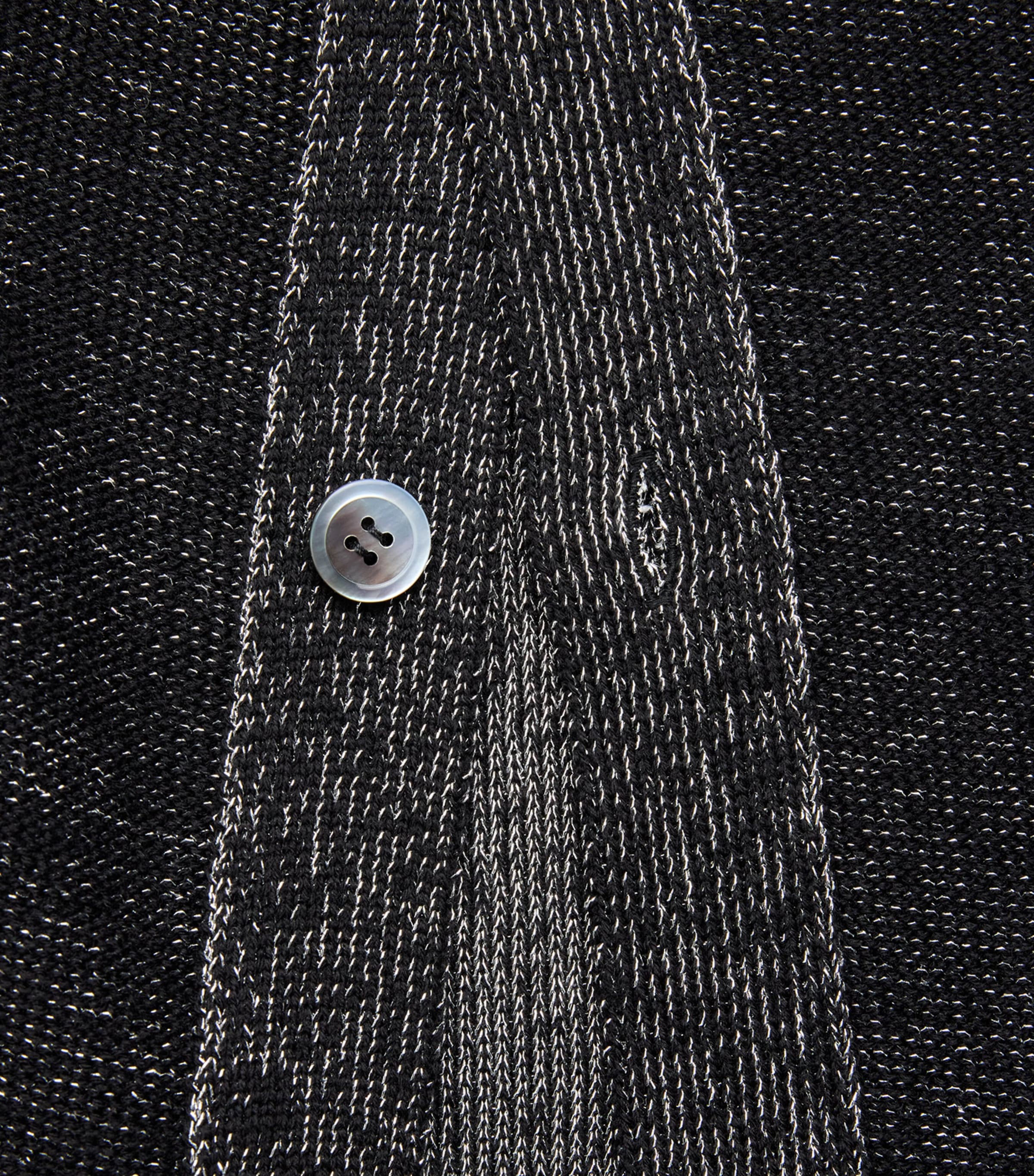 Comme Des Garçons Mens Wool Double-Layered Cardigan Blk X Blk/sil Image 6