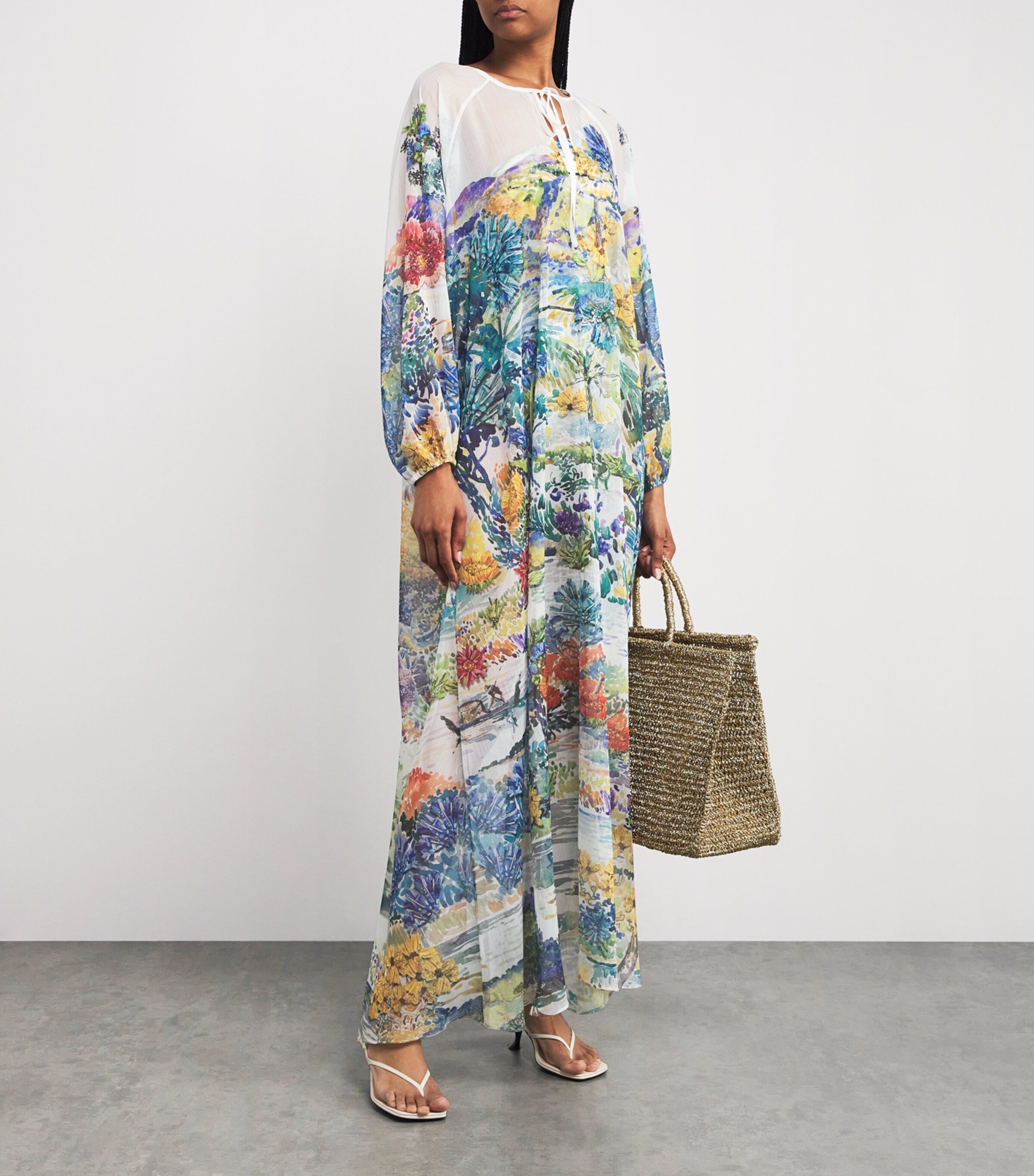 Crepe Printed Cevennes Kaftan AVIEMORE WATER Image 2