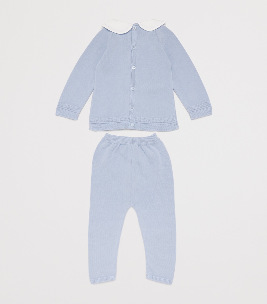 Cotton Sweater and Leggings Set (0-12 Months) 801 H82 SKY BLUE Image 2
