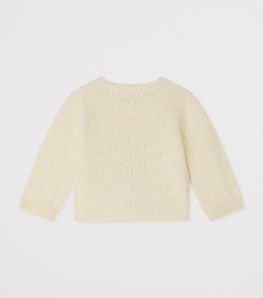 Wool Alpaca-Blend Cardigan (24-36 Months) JAUNE CLAIR Image 2