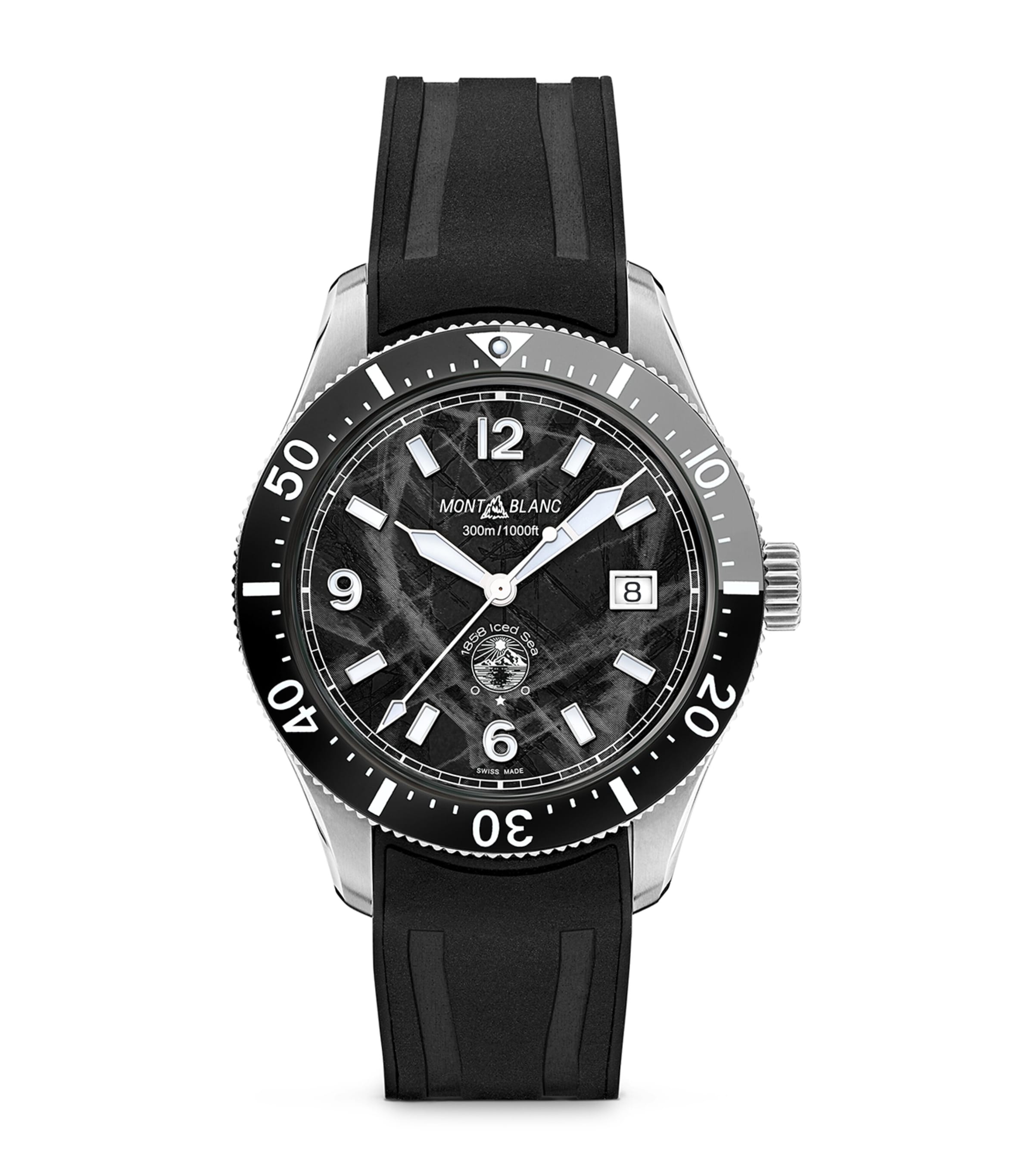 Montblanc Stainless Steel 1858 Iced Sea Automatic Date Watch 41mm Image 1