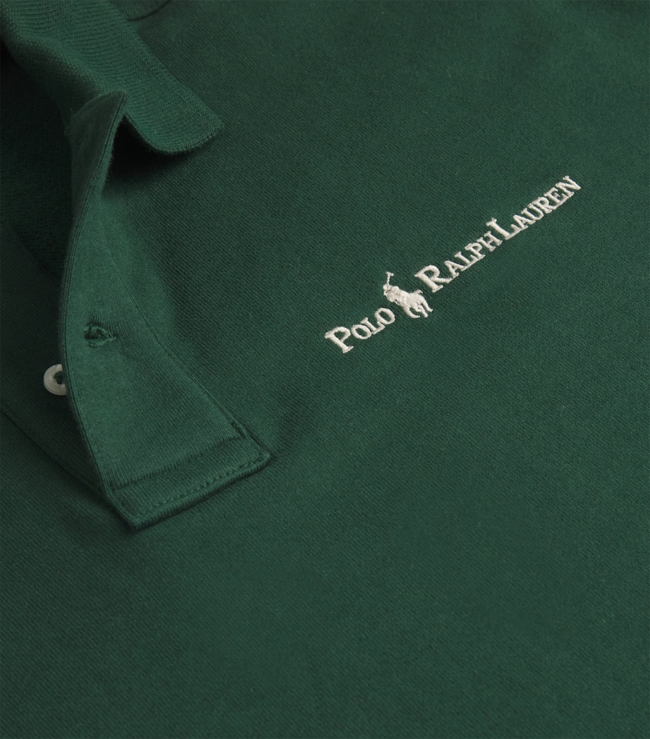 Cotton-Blend Collared Sweatshirt DARK GREEN Image 5