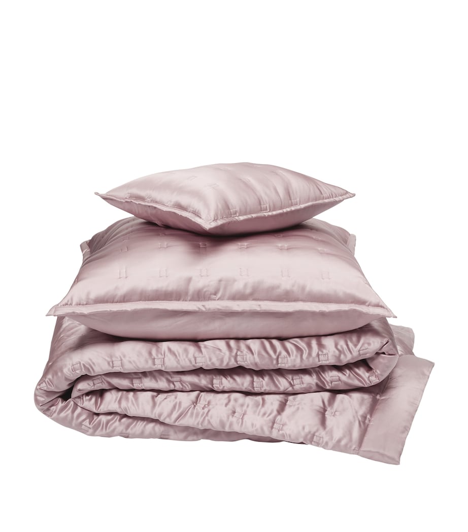 Silk Super King Windsor Duvet Cover (270cm x 270cm) PINK Image 2