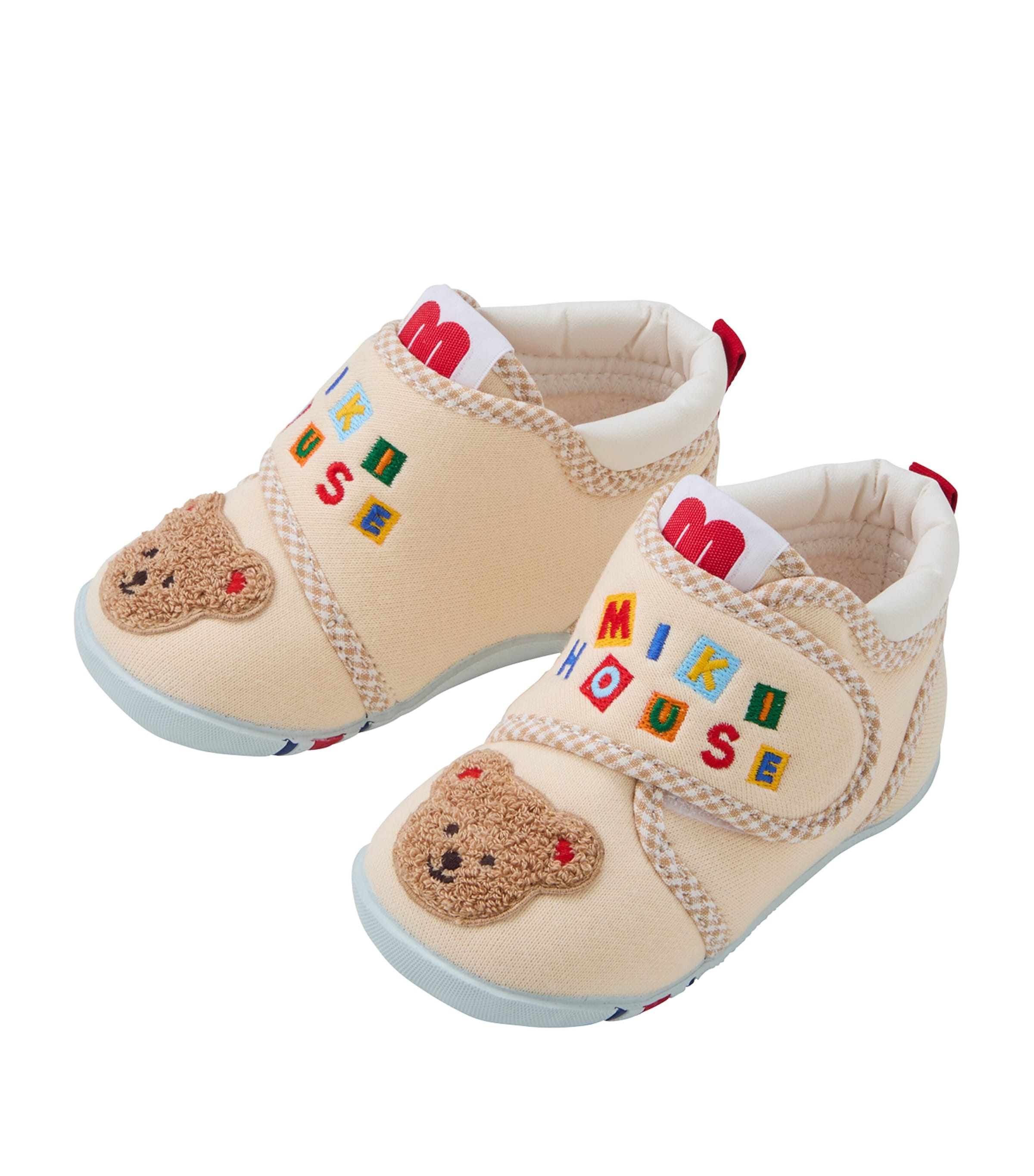 Miki House Embroidered Bear Sneakers | Kids New In | Baby Clothing | Baby Shoes | Trainers | Designers | Miki House