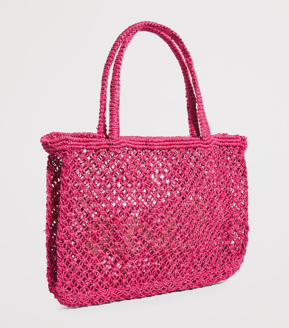 the Jacksons Mini Jute Ciao Tracy Tote Bag Hot Pink Image 3