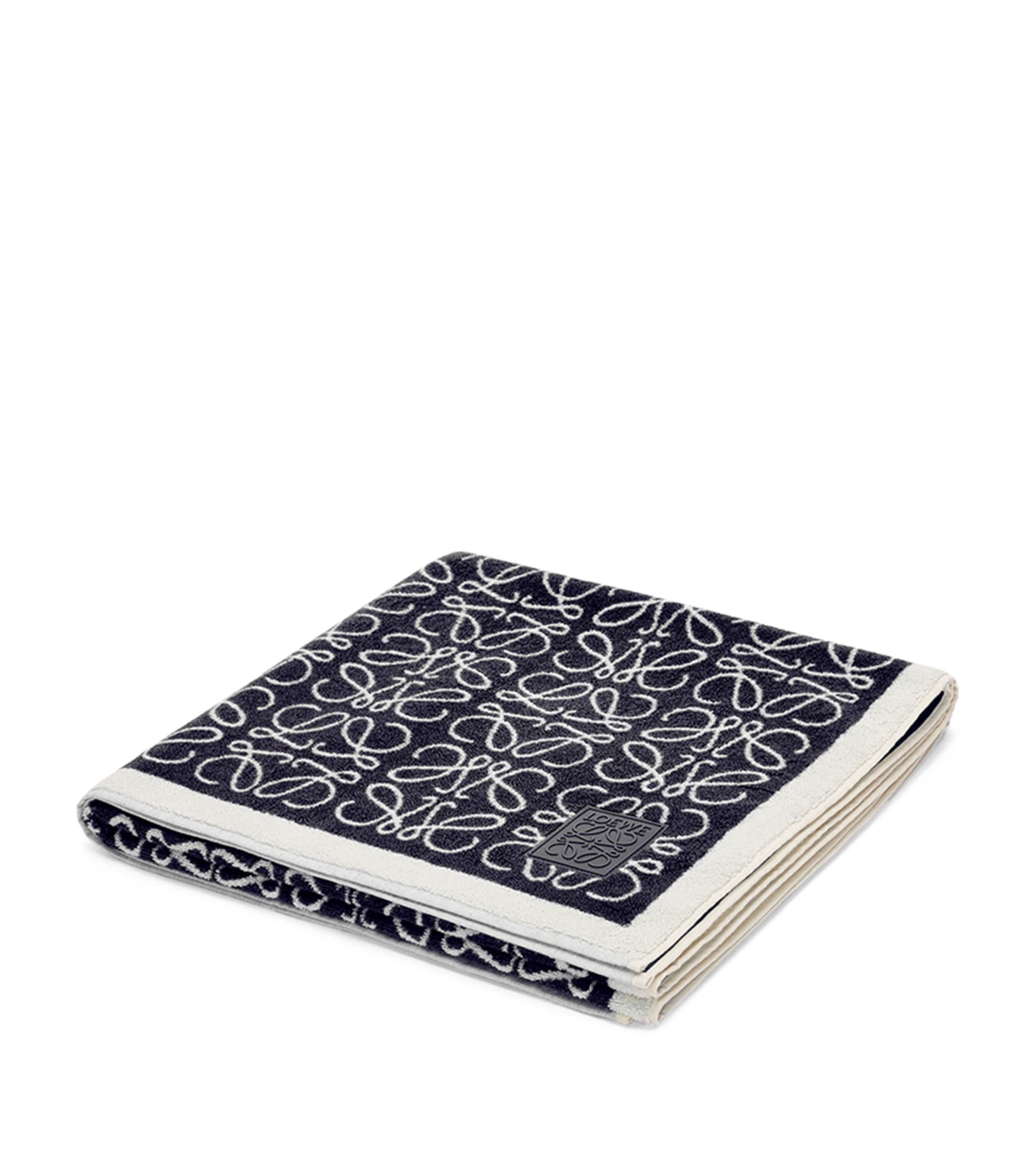 Loewe Anagram Towel In Navy