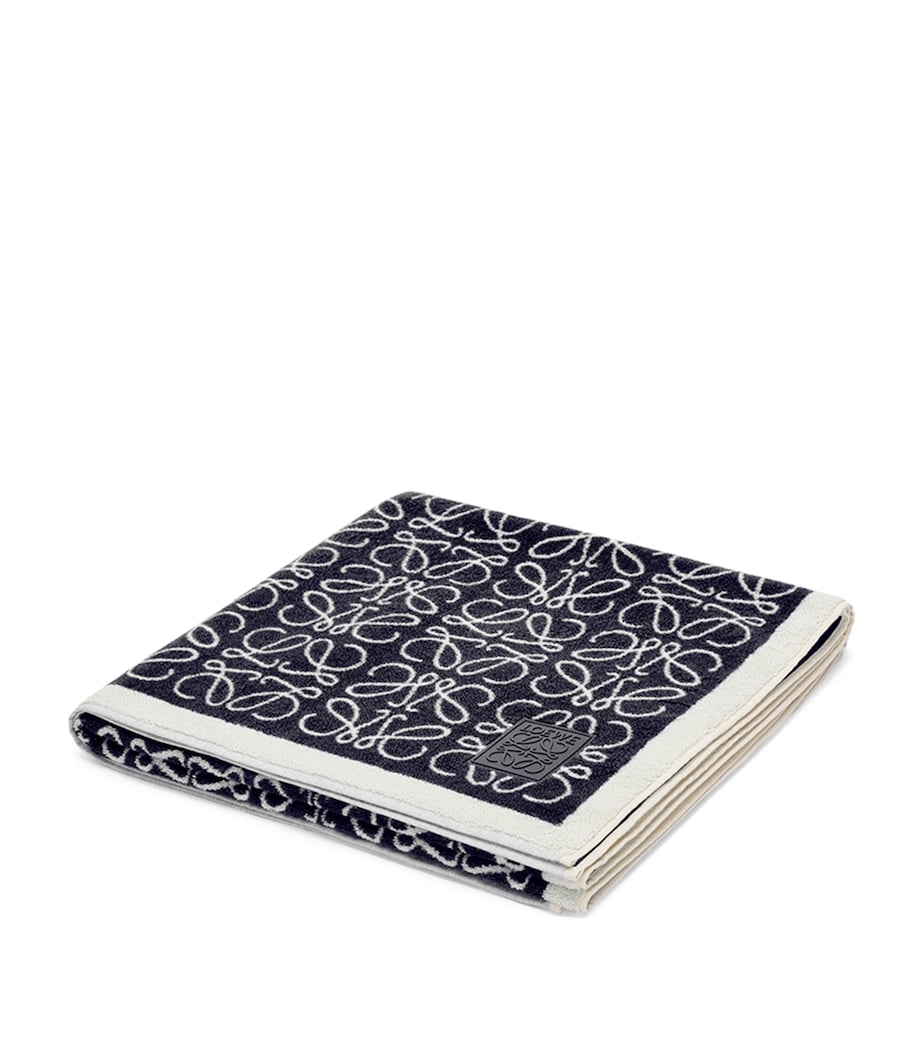 Anagram Towel (95cm x 170cm) NAVY BLUE Image 1