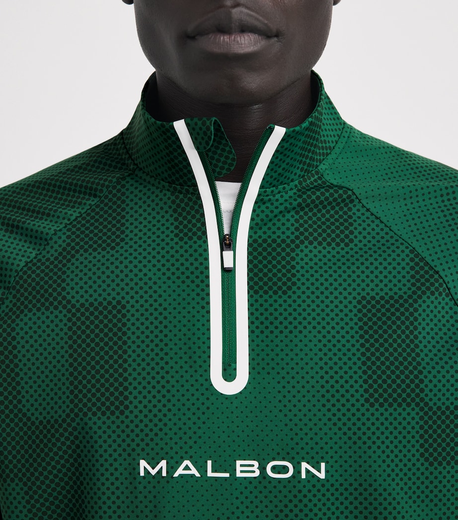 Malbon Mens Performance Mesh Quarter-Zip Mid-Layer Eden Image 3