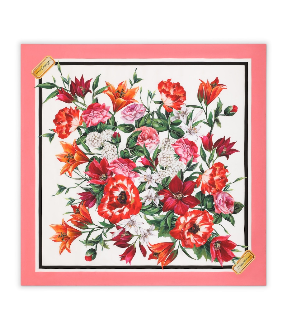 Silk Floral Print Foulard HA5QX-FIORI FDO Image 1