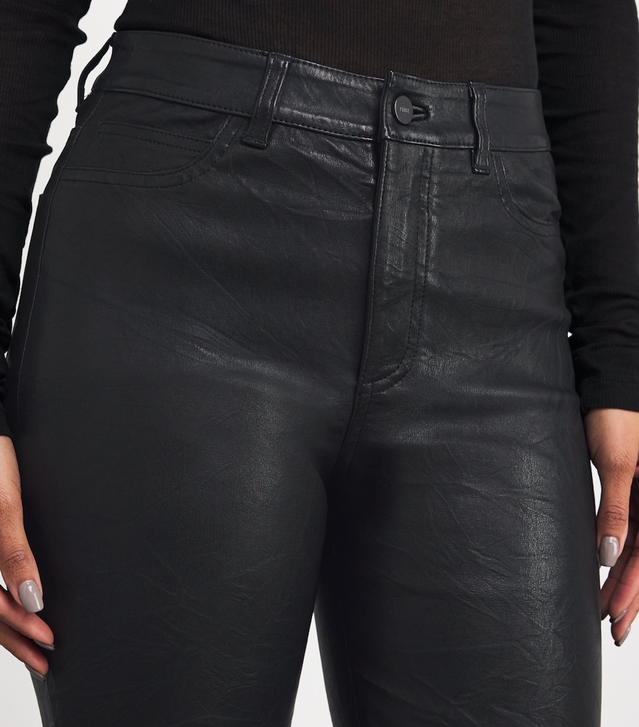 Leather High-Rise Cindy Trousers BLACK Image 12