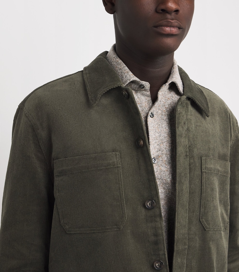 Corduroy Patch-Pocket Shirt Jacket OLIVE BRANCH Image 6