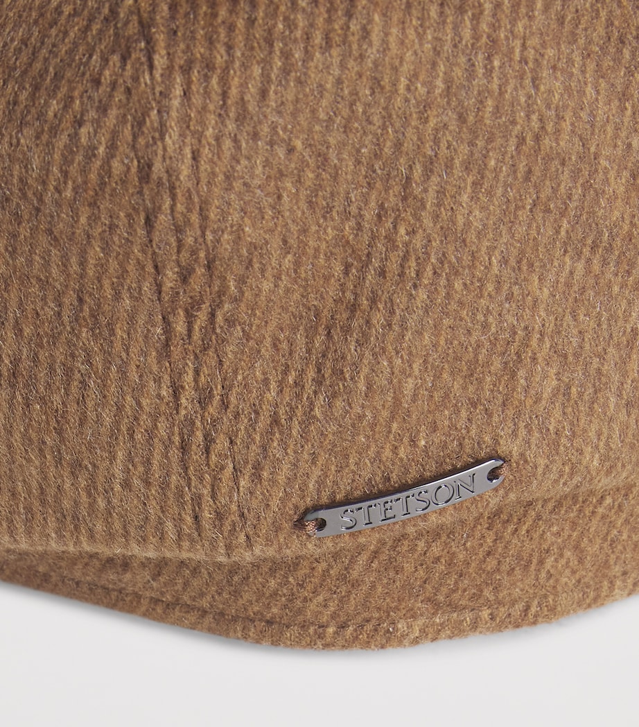 Cashmere Flat Cap 67 - COGNAC MELANGE Image 4