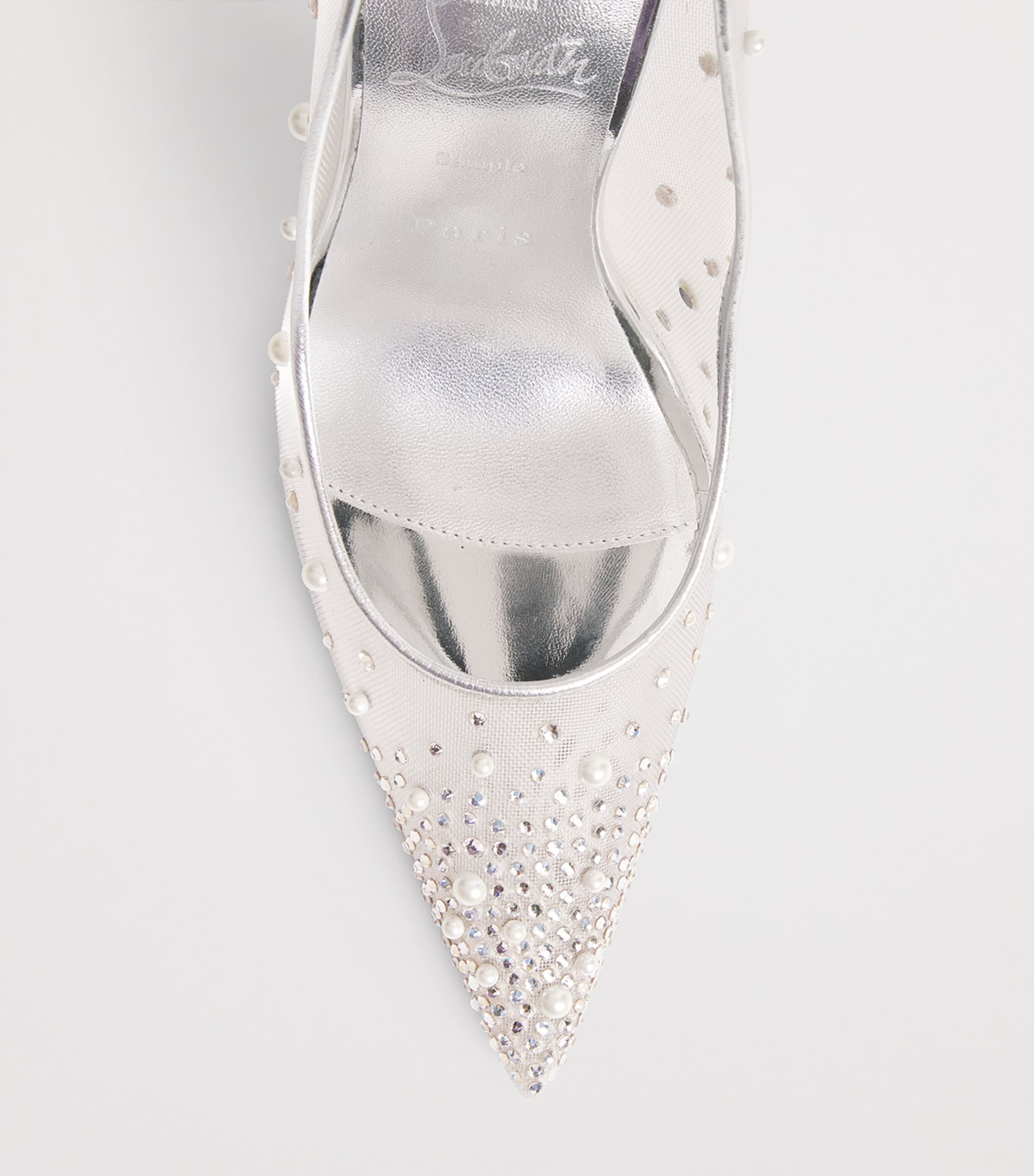 Christian Louboutin Womens Miss Z Degrastrass Perla Leather Pumps 100 Image 5