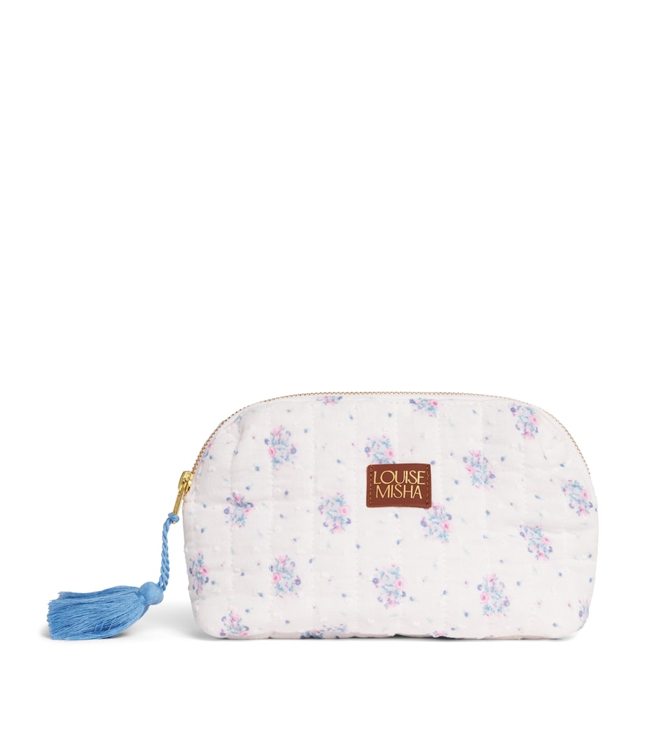 Louise Misha Cotton Floral Tassel Wash Bag Flwr Dn Image 1