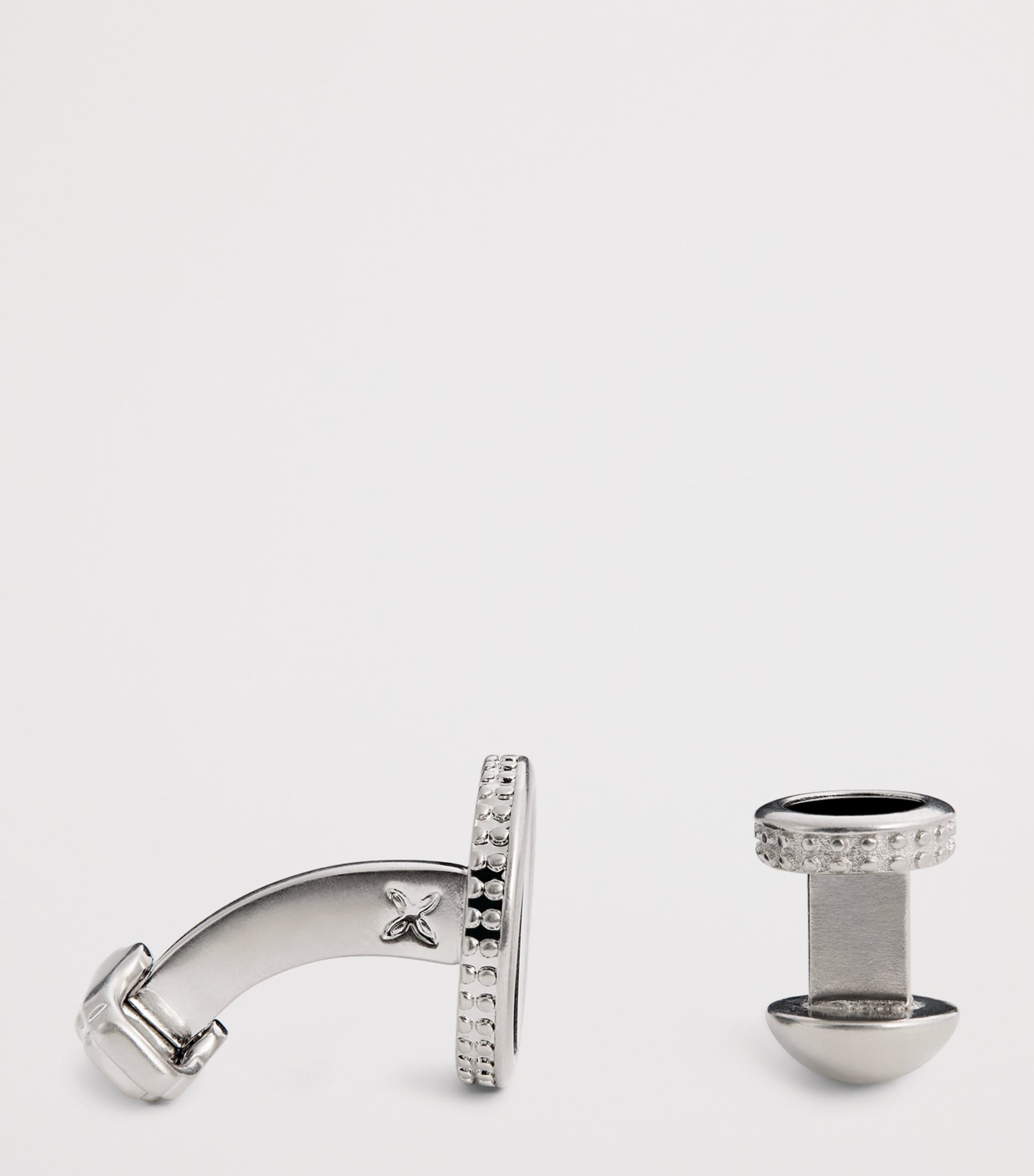 Thompson Black Agate Cufflinks And Studs Set BLACK Image 4