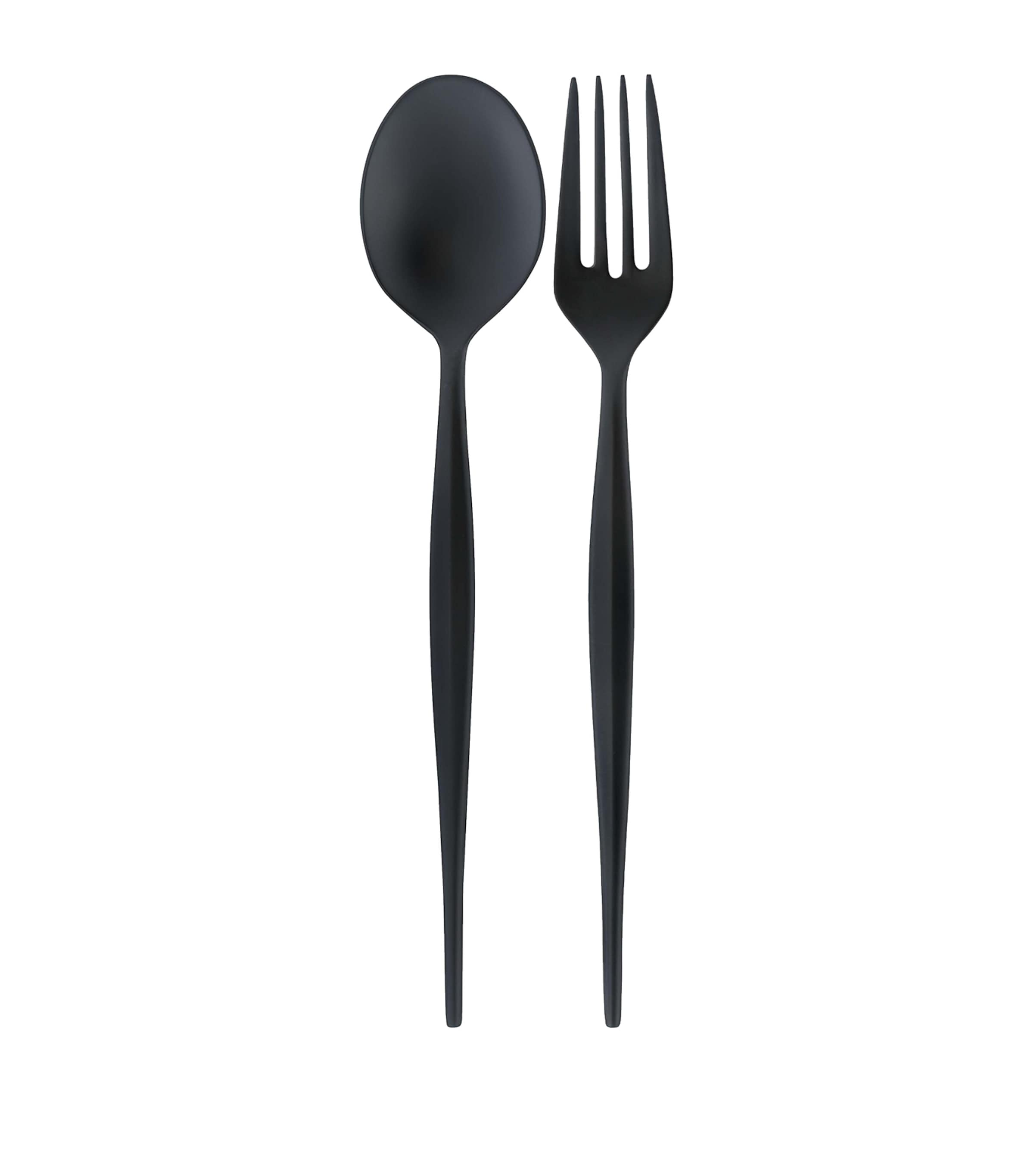 Bugatti Stainless Steel Natura 2-Piece Serving Set Pvd Blck Sndblastd Image 1