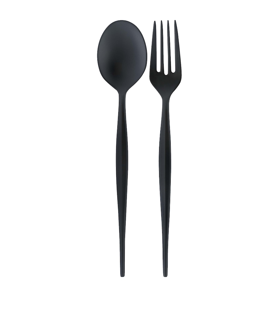 Bugatti Stainless Steel Natura 2-Piece Serving Set Pvd Blck Sndblastd Image 1