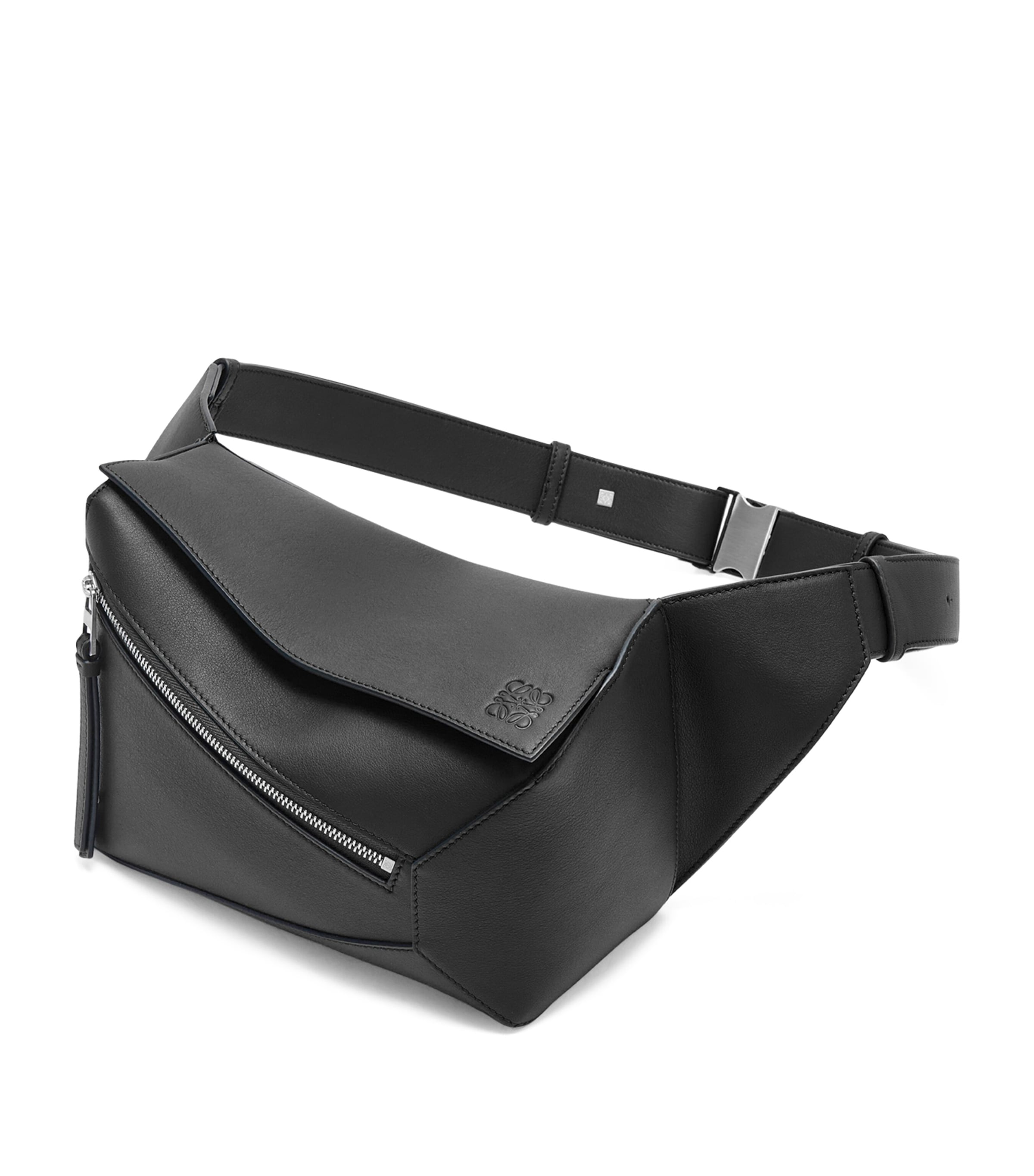 Leather Puzzle Belt Bag BLACK Image 5