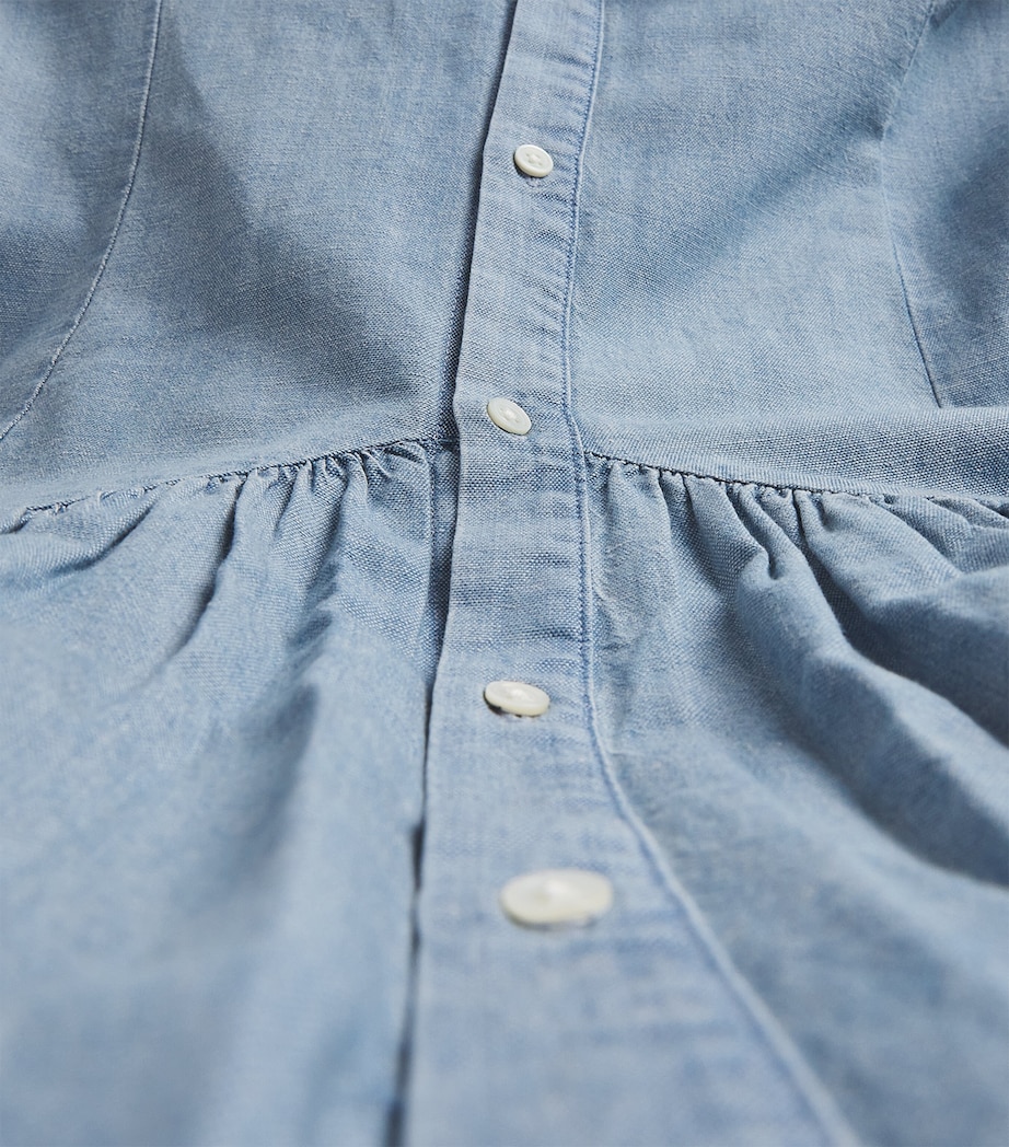 Cotton-Linen Midi Shirt Dress PACIFIC BLUE Image 5