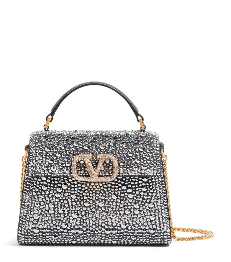 Mini Leather Embellished Top-Handle Bag DLU Image 1
