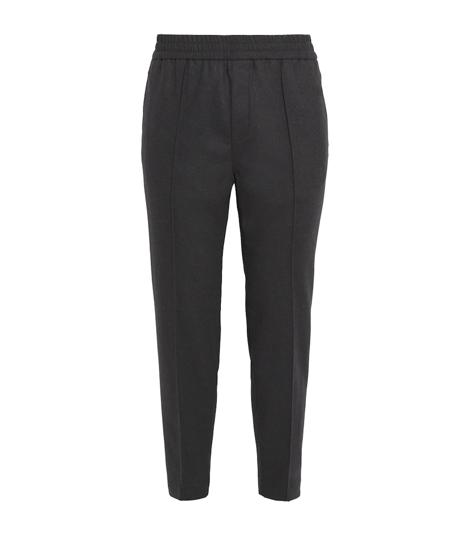 Elasticated Tapered Trousers MARRON FONCE CHINE Image 1