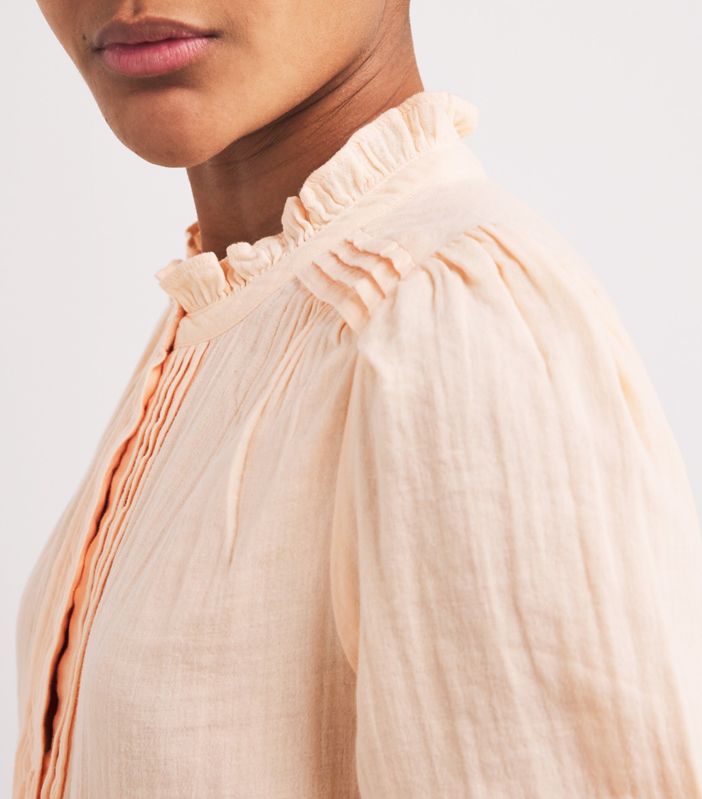 Cotton Ruffle Blouse PEACH SHERBET Image 6