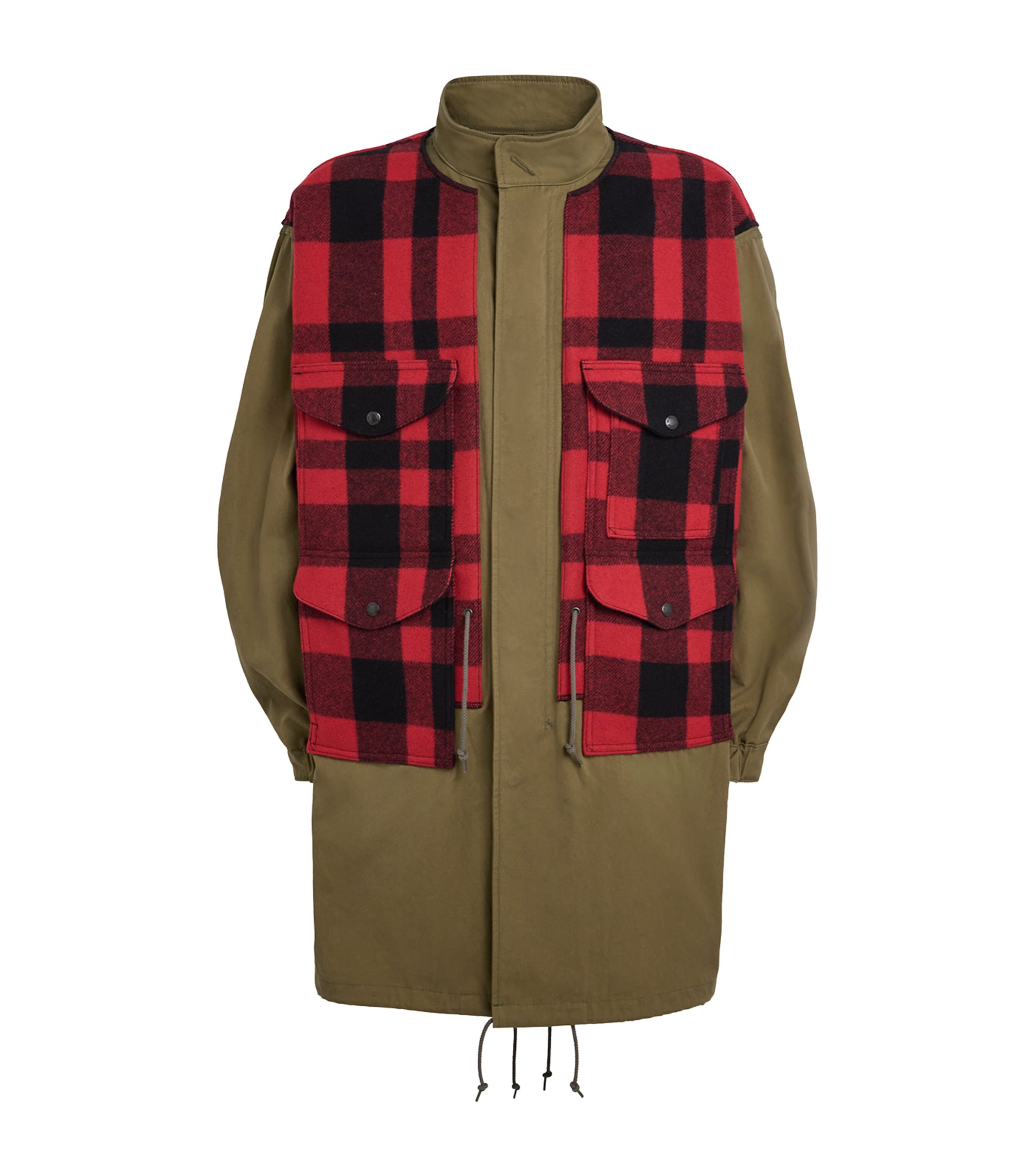 x Filson Cotton Tartan Parka Jacket KHAKI X RED/BLK Image 1