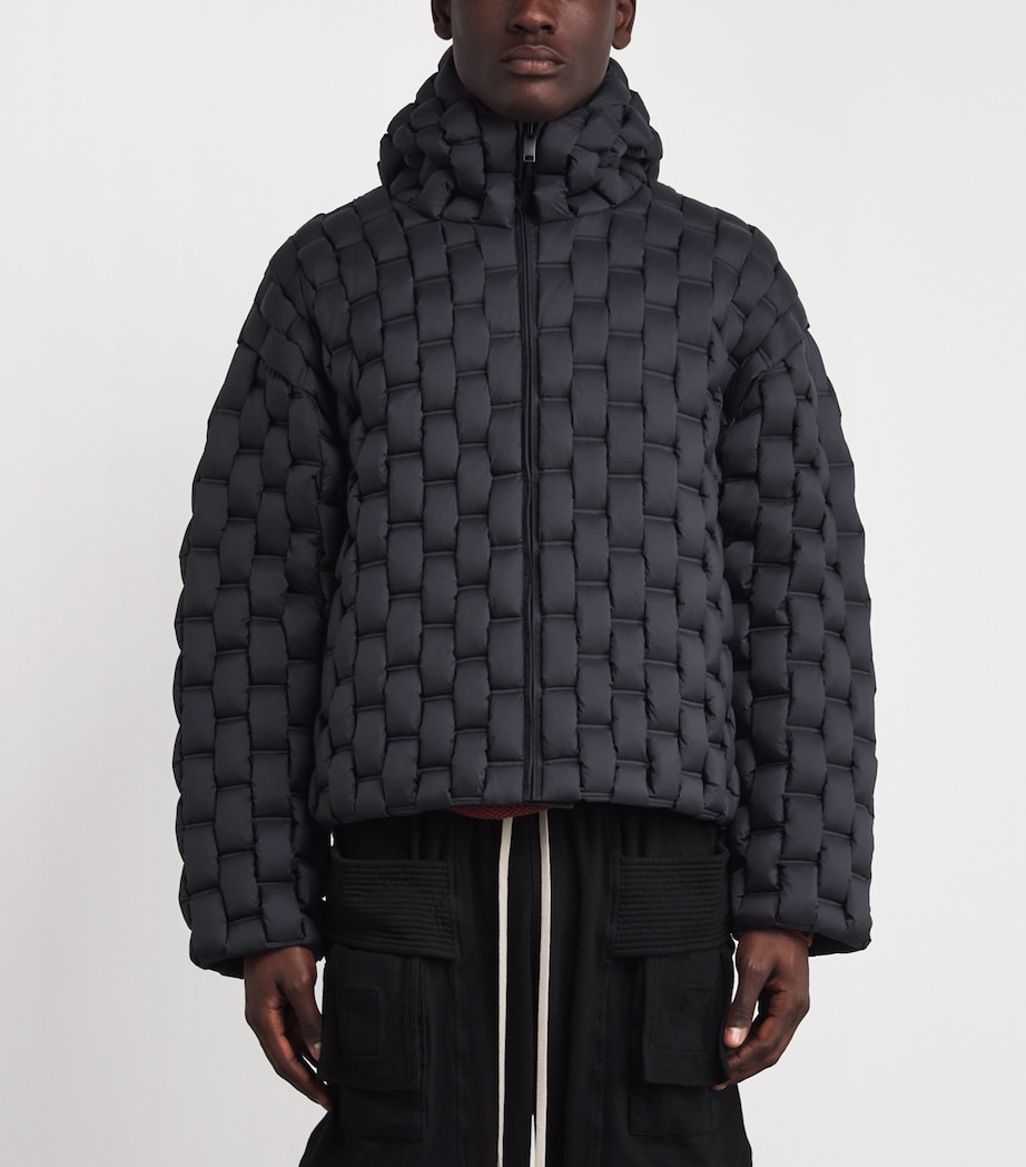 3D Down-Filled Woven Puffer Jacket 19 BLACK Image 3