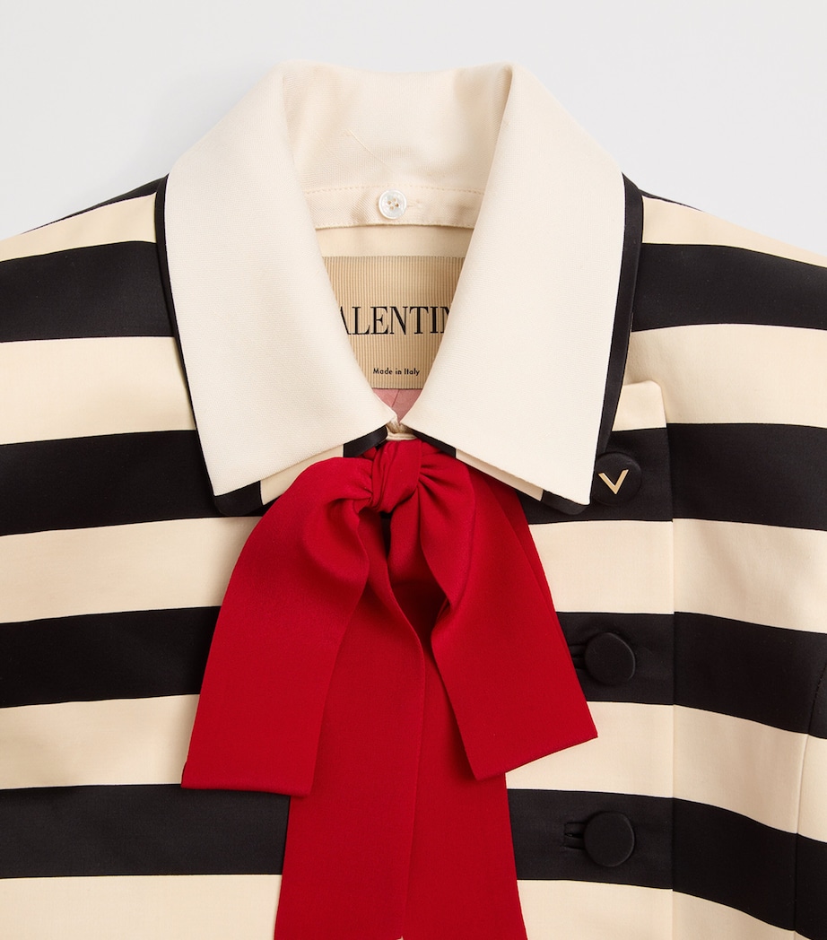 Valentino Womens Stripe Cropped Jacket Image 3