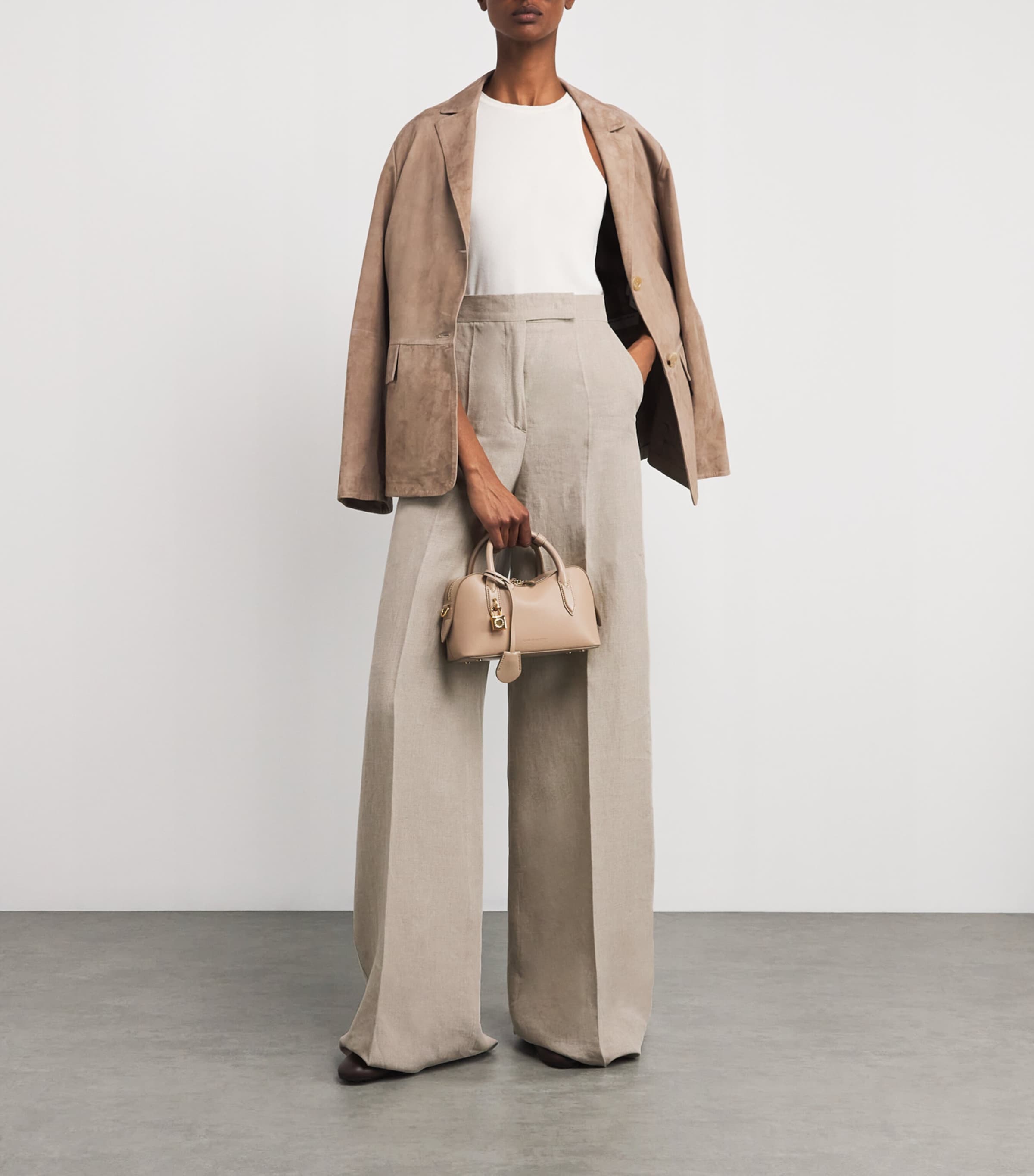 Max Mara Linen Wide-Leg Trousers | Harrods US