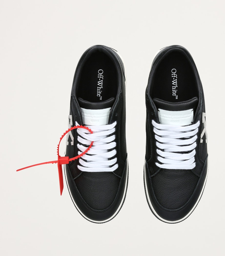 Leather New Low Vulcanized Sneakers BLK/WHITE Image 4