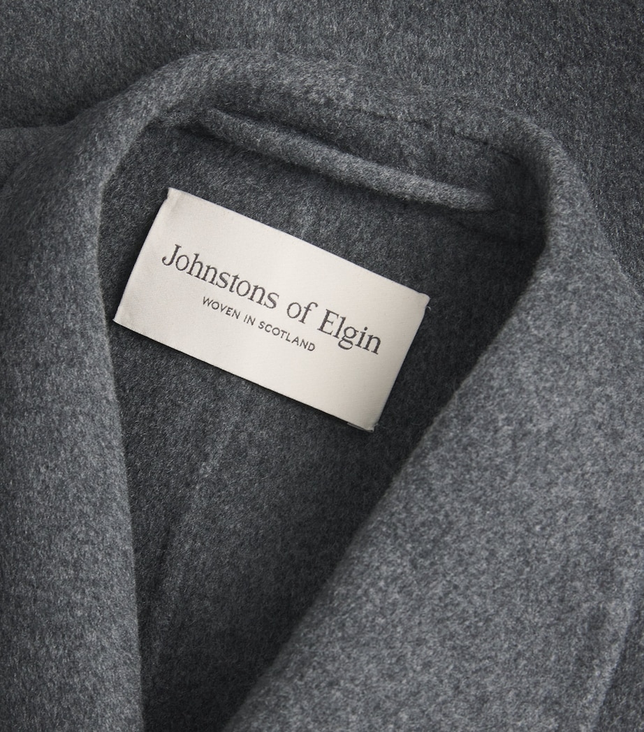 Cashmere Wrap Belt Long Coat RU7292 MID GREY Image 5